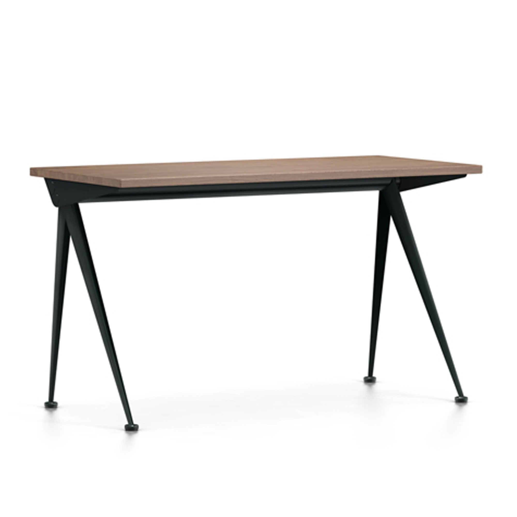 Vitra - Compass Direction - Walnut Deep Black - Skrivbord - Jean Prouvé - Brun - Metall/Trä