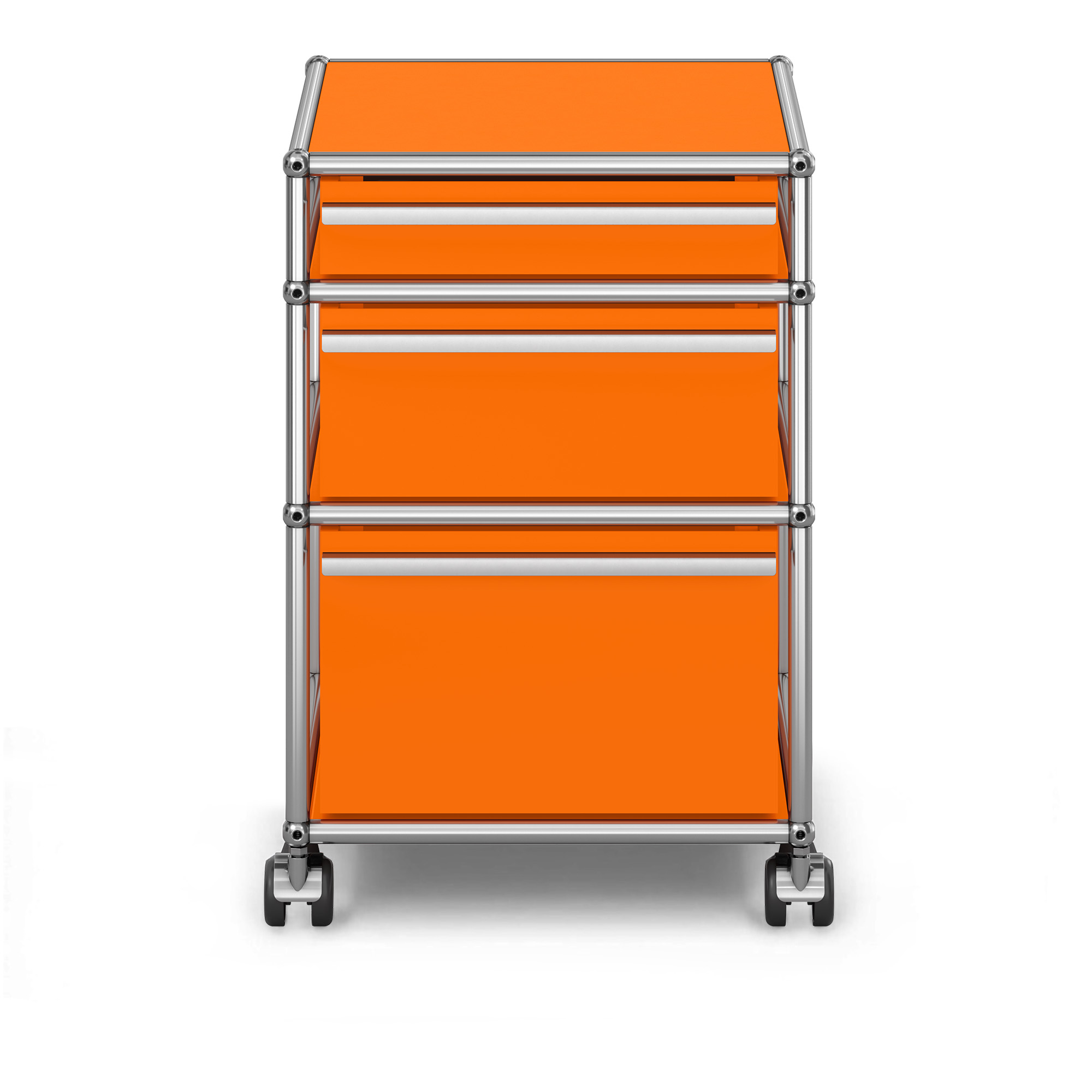 USM - USM Haller M63 26 Pure Orange - Hurtsar - Fritz Haller & Paul Schärer - Orange - Metall | Möbler - Förvaring Och Hyllor - Hurtsar | Möbelexperten