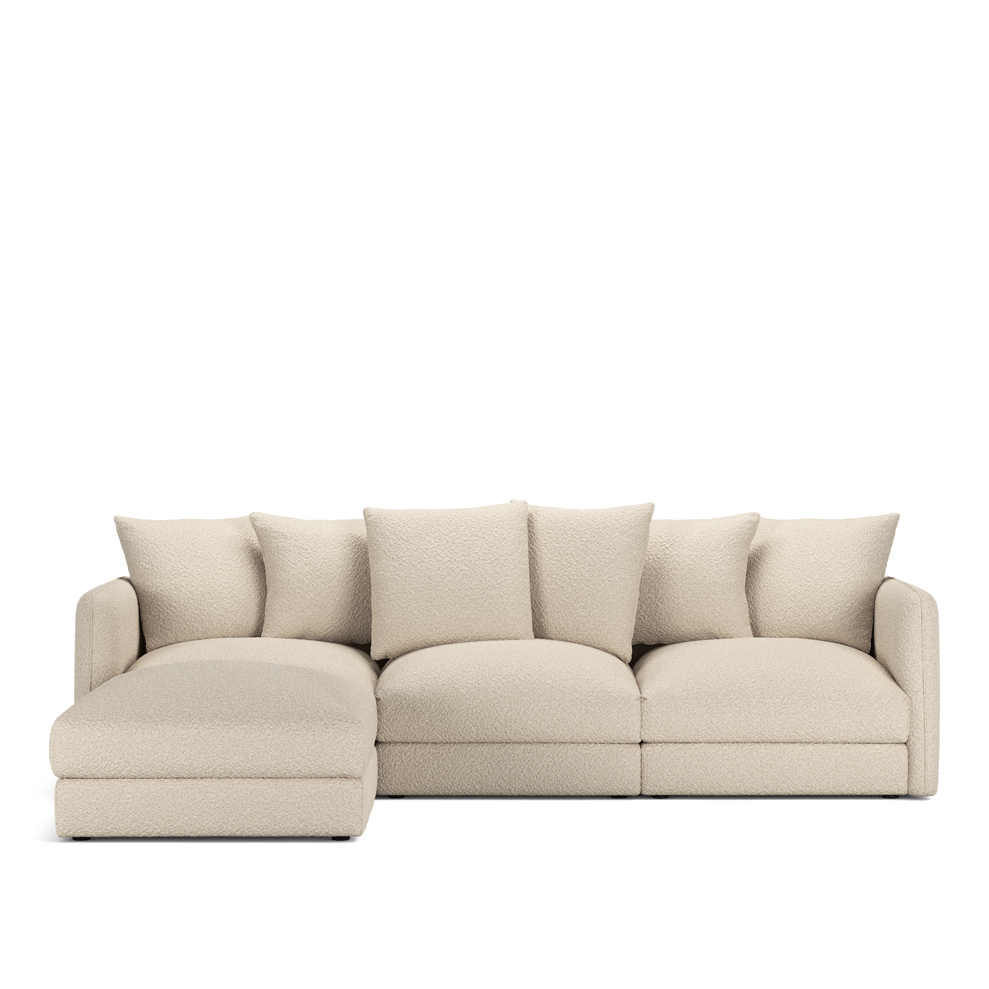 NOGA - Pavarotti 3-Seater with Ottoman Ascot White Removable Upholstery - Soffor