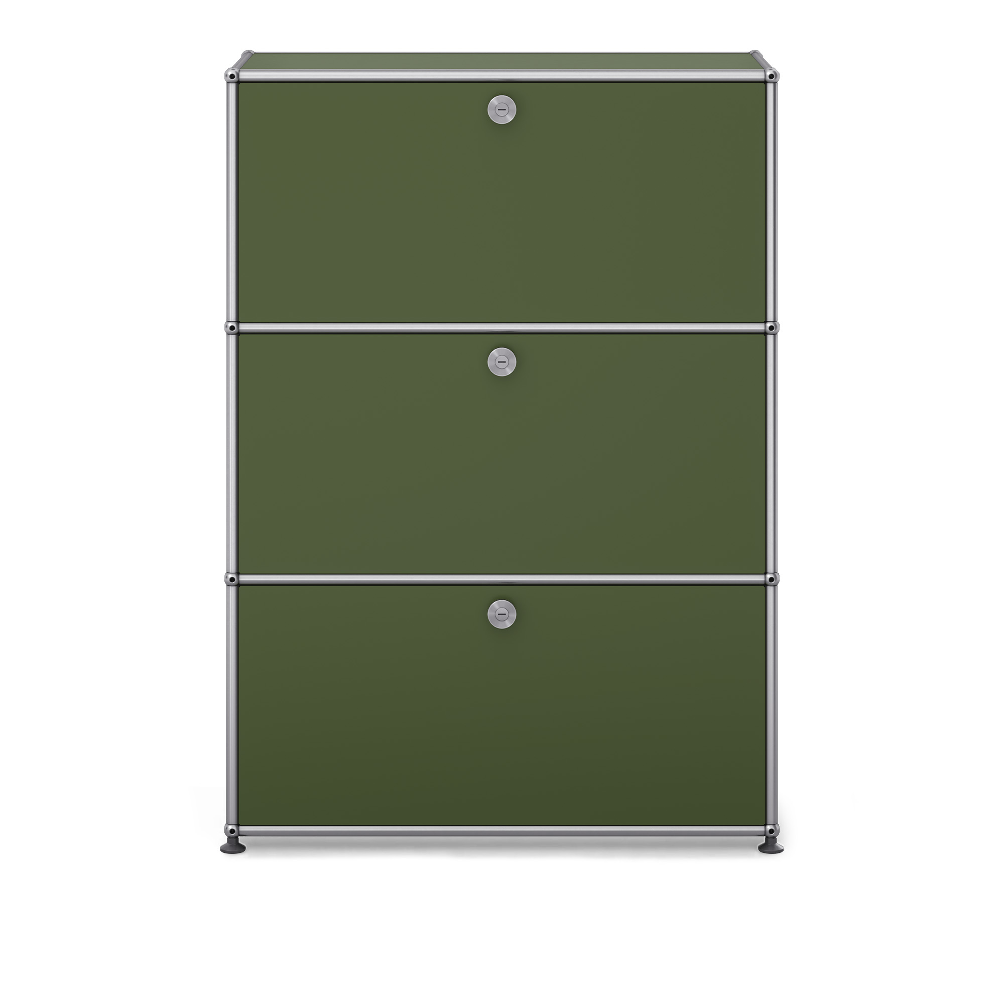 USM - USM Haller Shelf G1 Olive Green - Skåp och vitrinskåp - Fritz Haller & Paul Schärer - Grön - Metall | Möbler - Förvaring Och Hyllor - Skåp Och Vitrinskåp | Möbelexperten