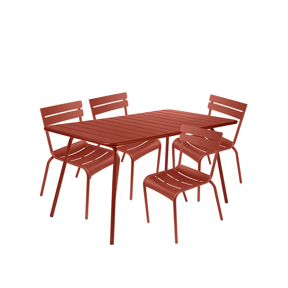Luxembourg matgrupp bord & 4 stolar