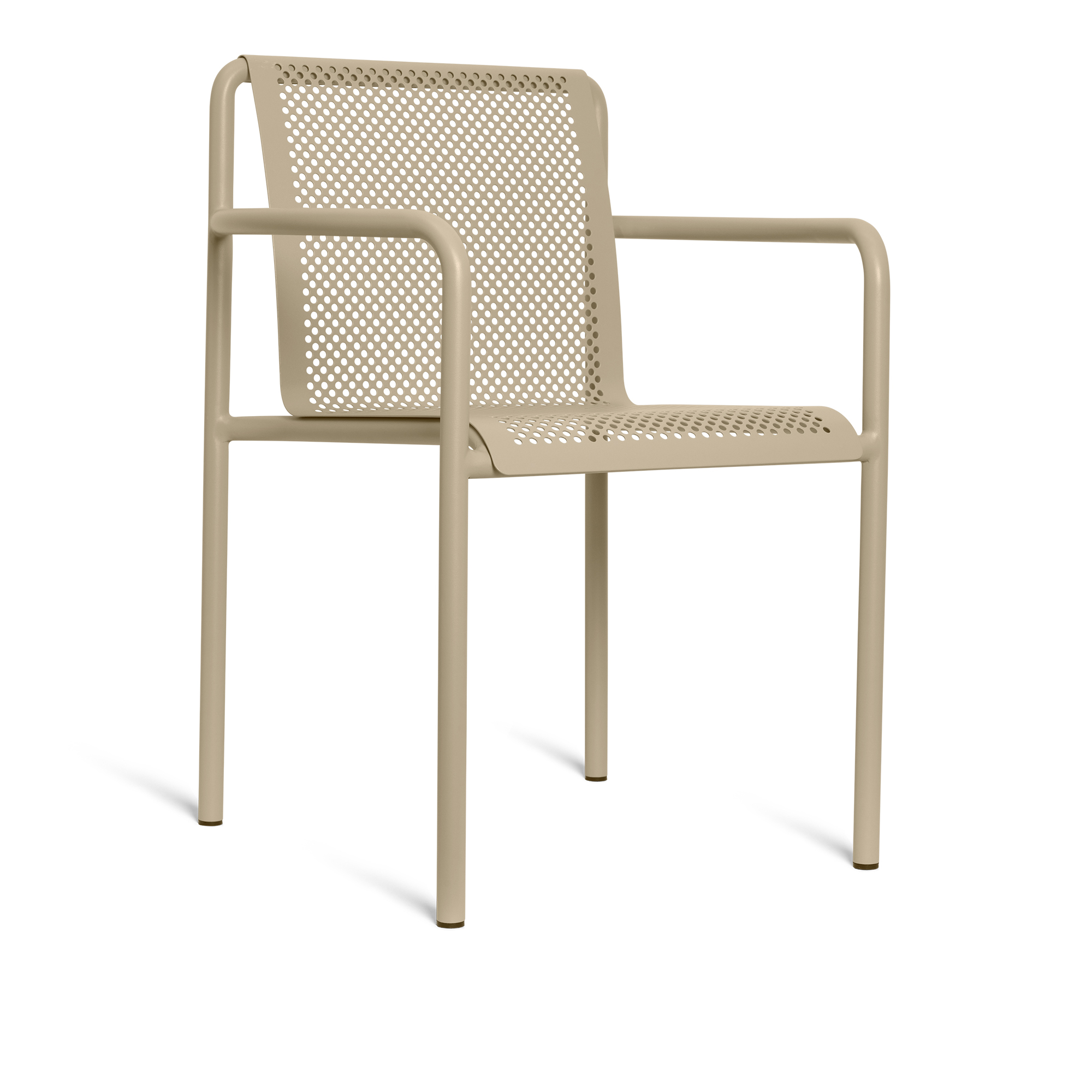 Ferm Living - Dapple Chair with Arms - Cashmere - Matstolar utomhus - Beige - Metall | Utemöbler - Utestolar - Matstolar Utomhus | Möbelexperten