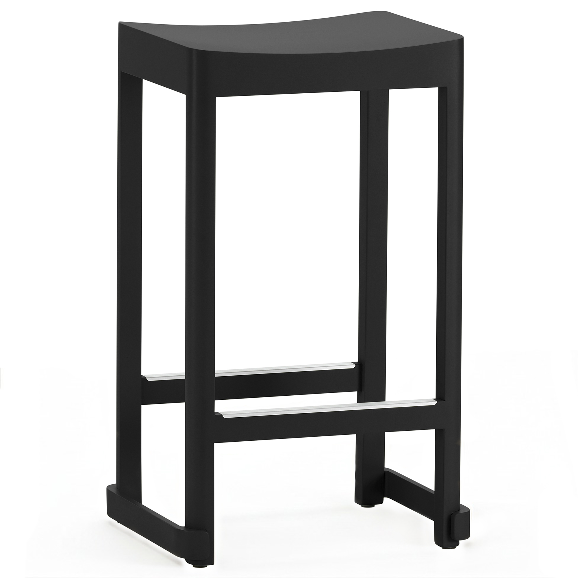 Artek - Atelier Stool 65 cm Beech Black Lacquered - Barstolar - TAF Studio - Svart - Tr&auml;