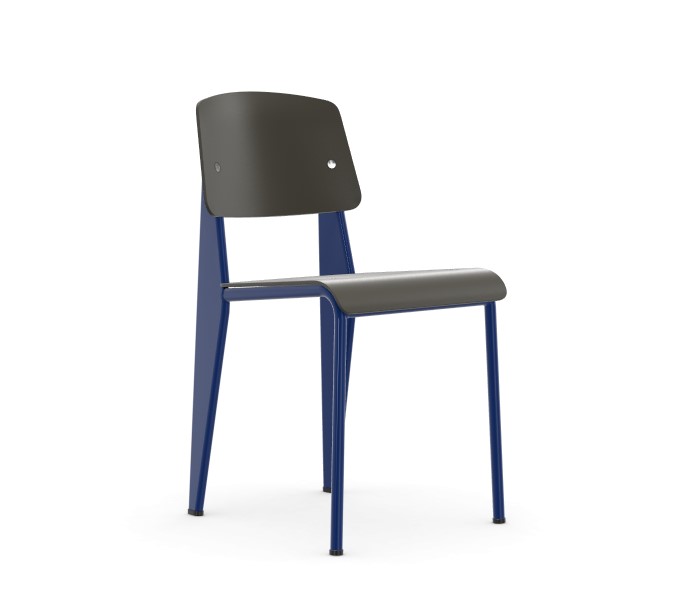 Vitra - Standard SP Basalt / Prouvé Bleu Marcoule - Matstolar - Jean Prouvé - Grå - Metall/Plast