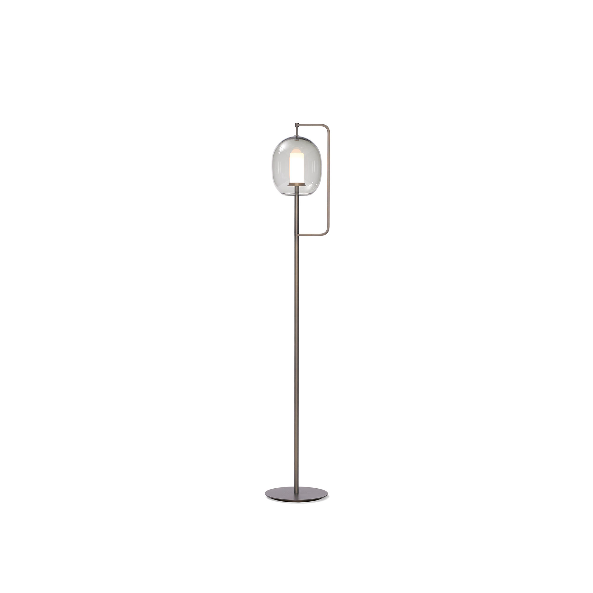 ClassiCon - Lantern Light Floor Lamp Medium, Burnished Brass - Skärmlampor - Neri & Hu - Brun
