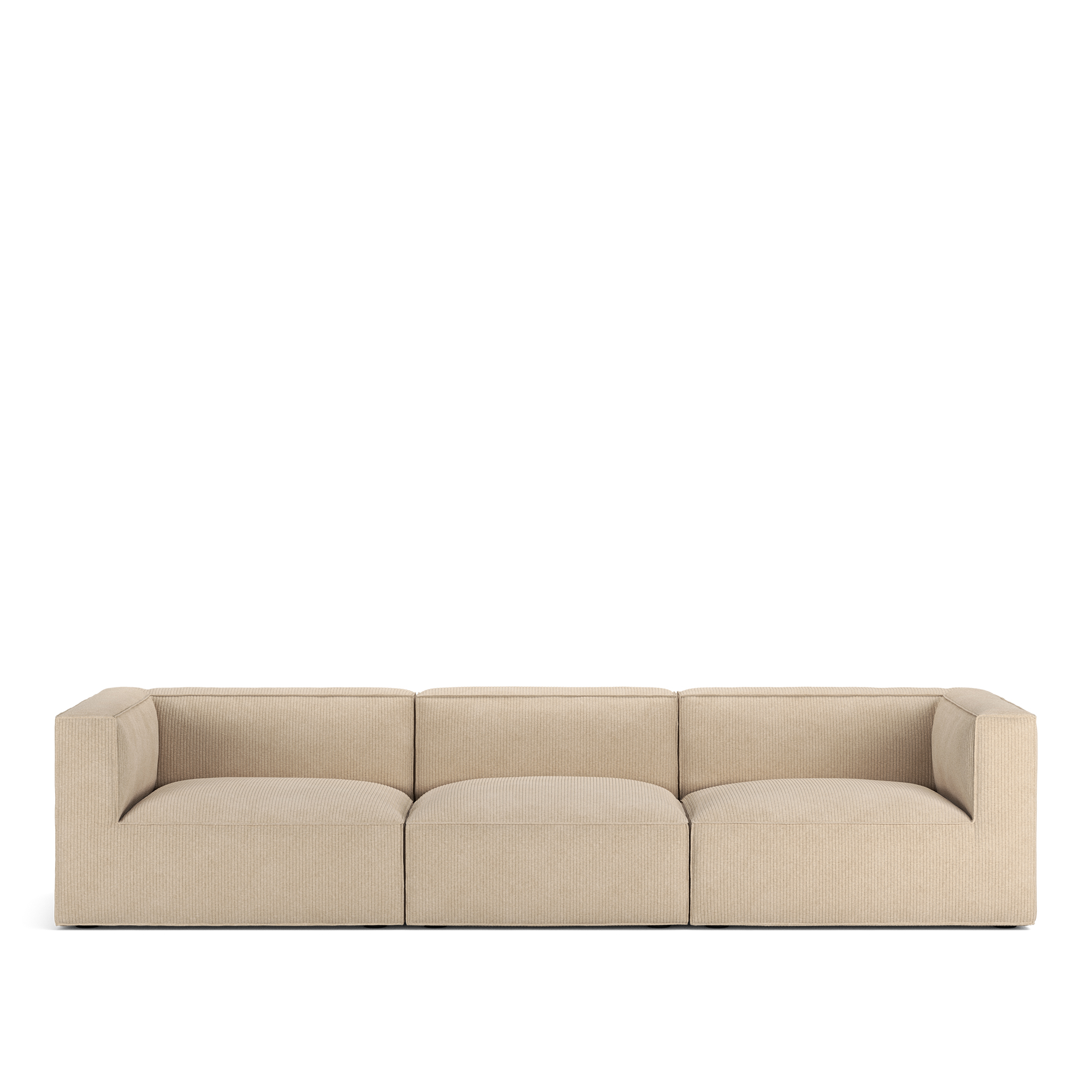 A Huseby - Famn 3-Seater Racer Beige - Soffor - Beige