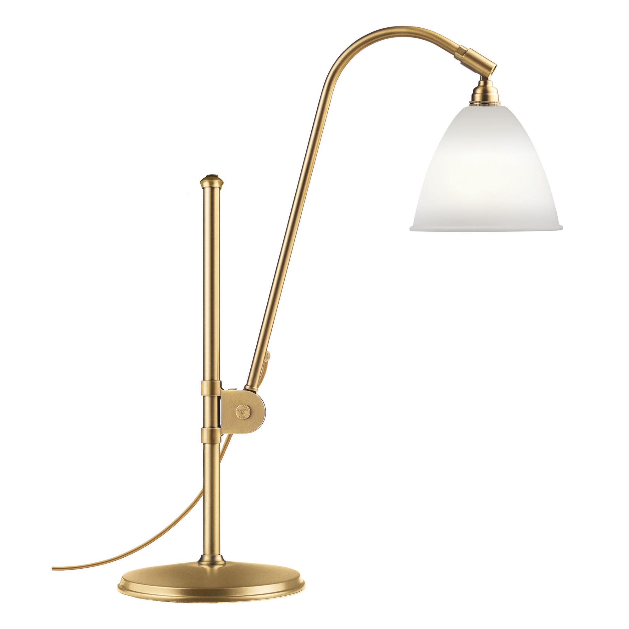 Gubi - Bestlite - BL1 Bordslampa, Mässingbas, Finish: Bone China - Bordslampor - Robert Dudley Best - Vit