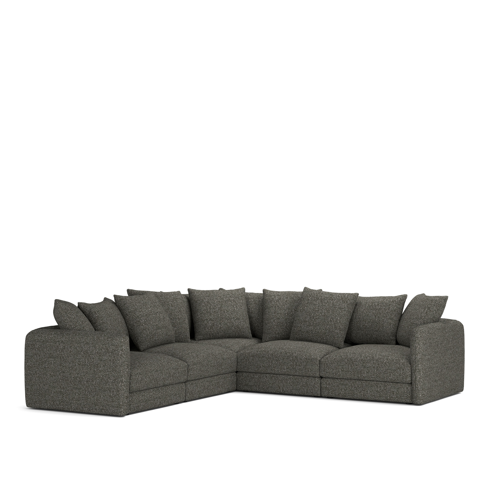 NOGA - Pavarotti 5-Seater Corner, Removable Cover, Cushion Variant 01, Lucinasco 06 - Soffor - Svart