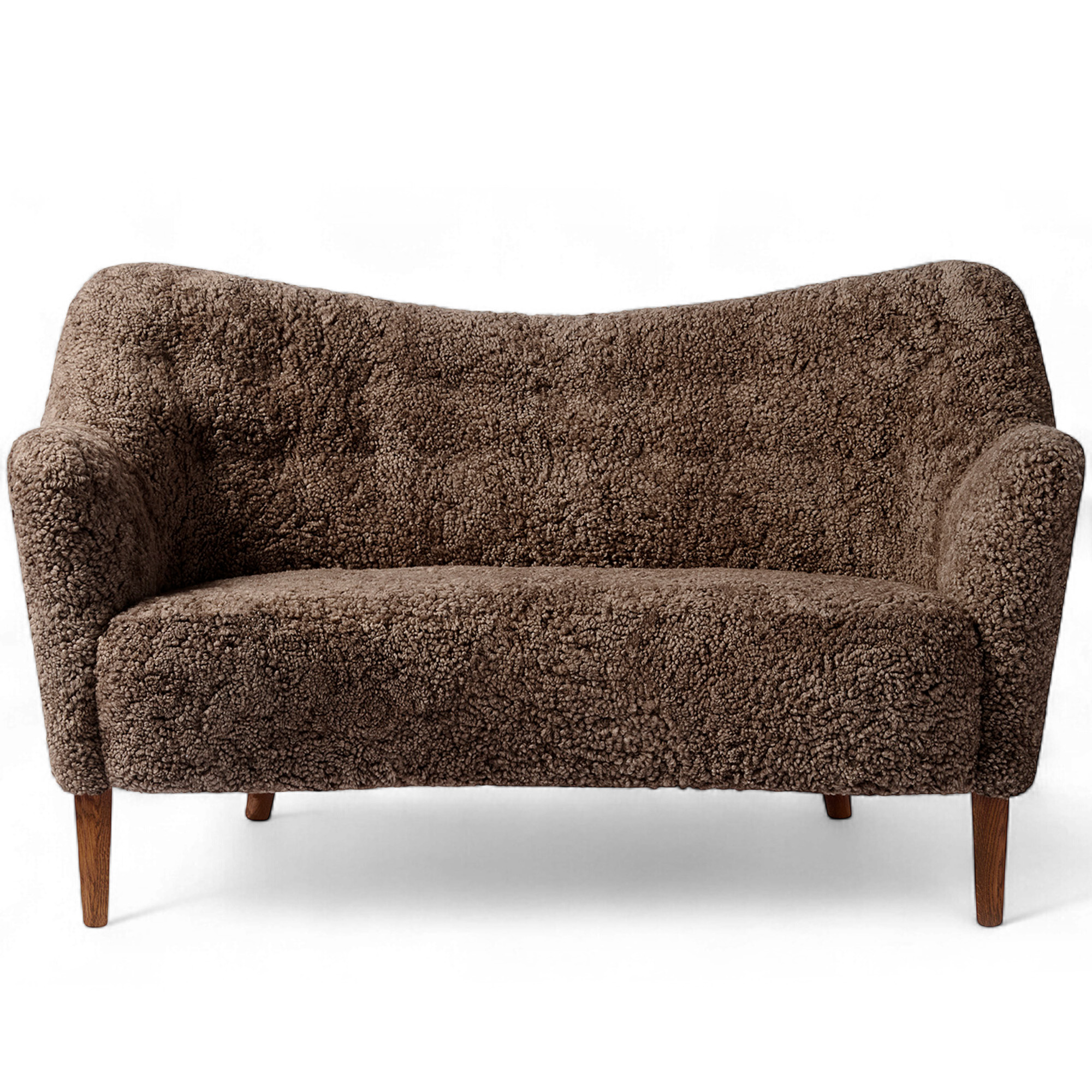 Dagmar - Tisso 185 Sofa Sheepskin Sahara Fumed Oak - Soffor - Alfred Kristensen - Brun - Tr&auml;/Textilmaterial