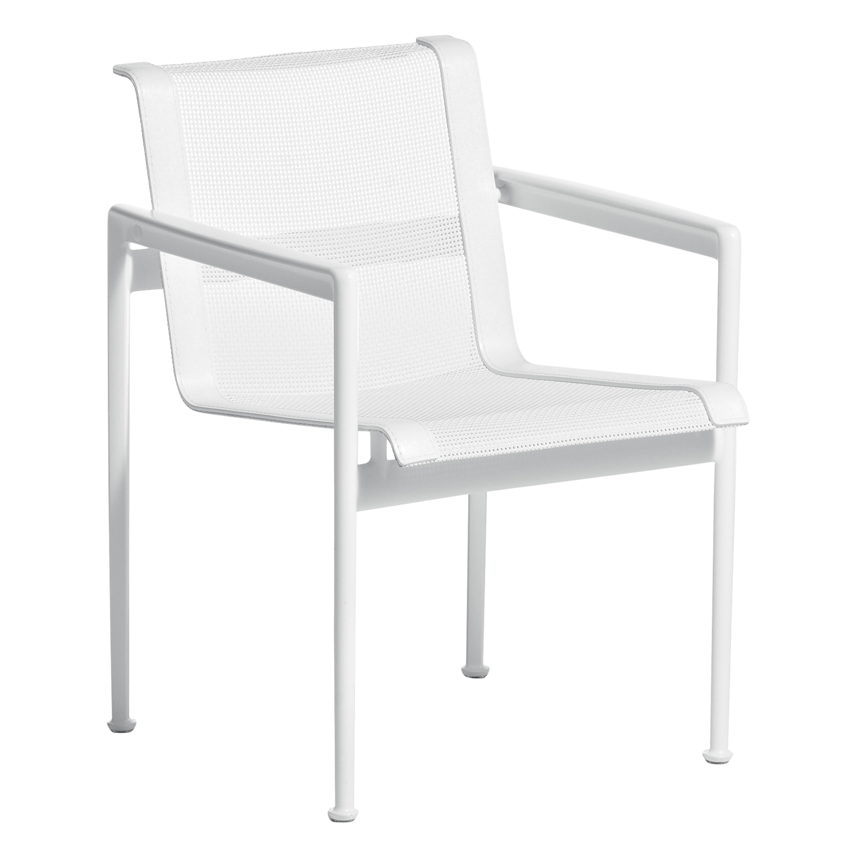 Knoll - 1966 Dining Chair, Med armstöd, Vit - Matstolar utomhus - Richard Schultz - Vit - Metall