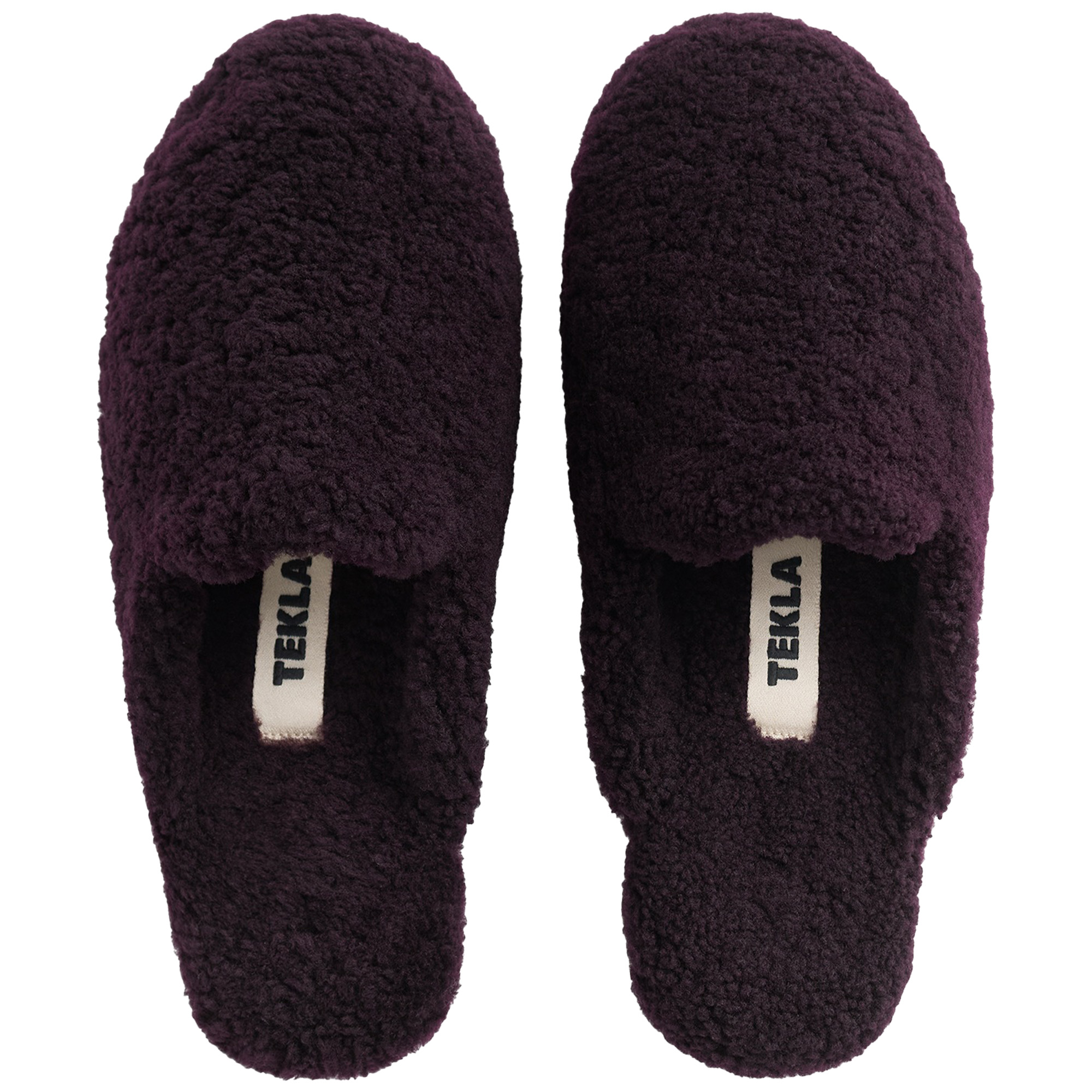 Tekla - Shearling slippers, L, Wine - Badrockar | Textilier - Badrumstextilier - Badrockar | Möbelexperten
