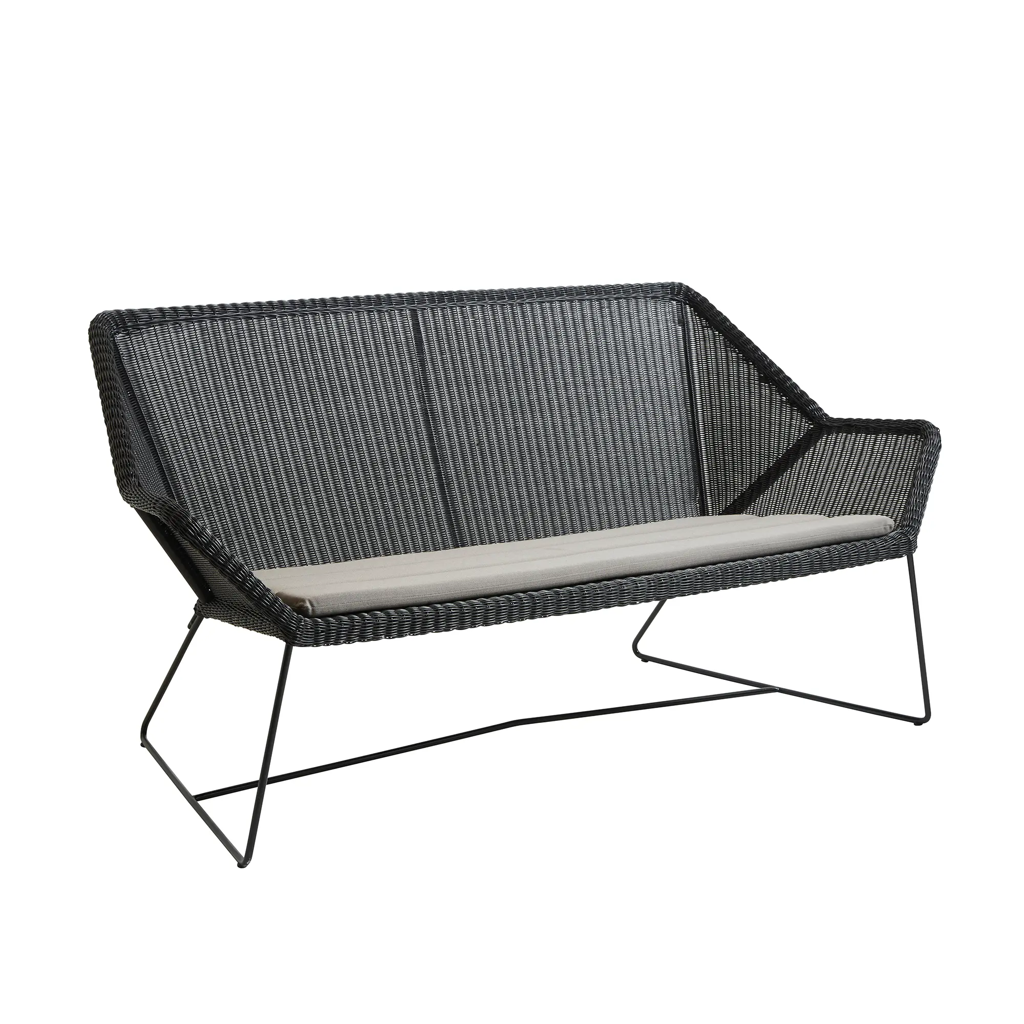 Breeze 2-soffa, White Grey, Cane-Line Weave