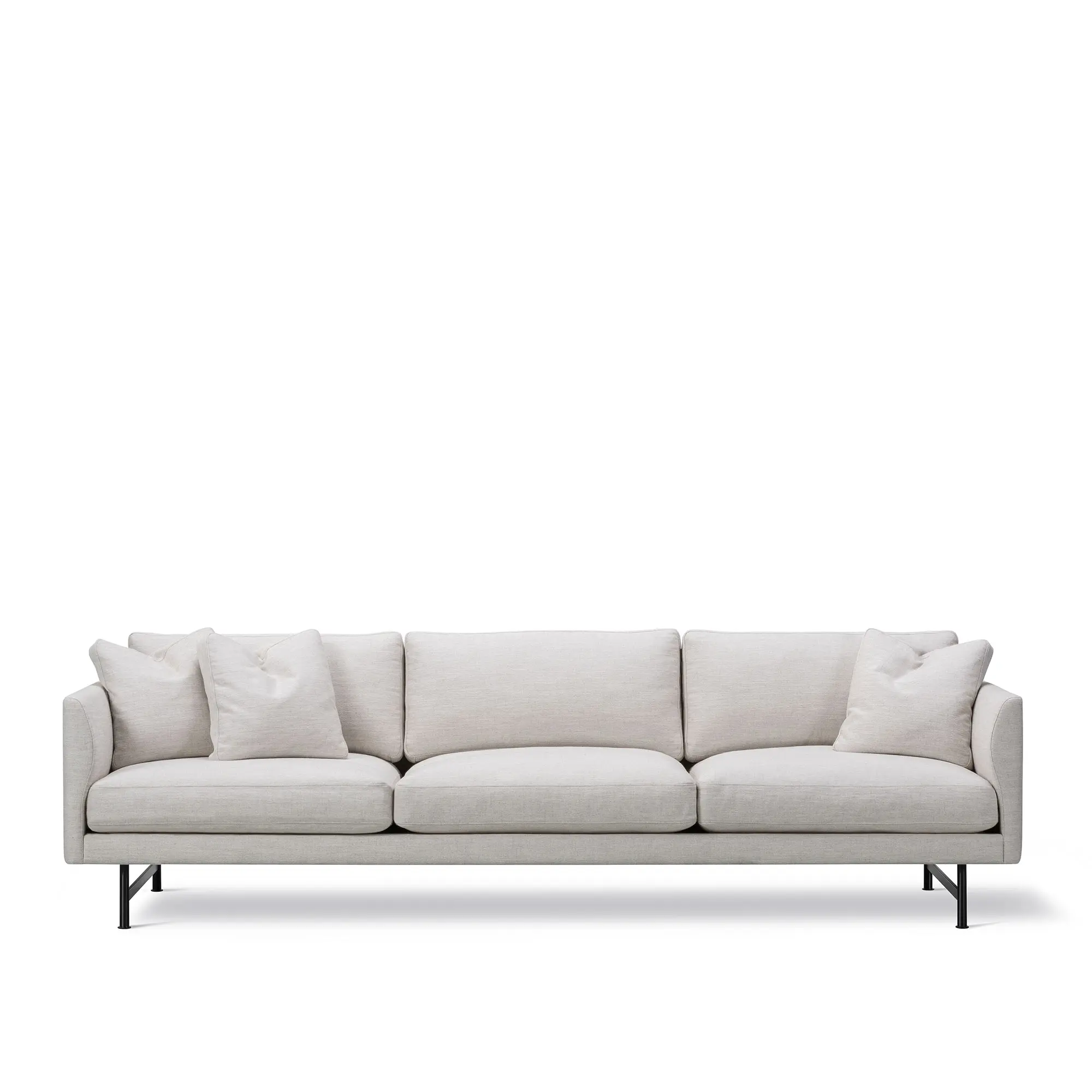 Calmo 3-seters sofa svart metall