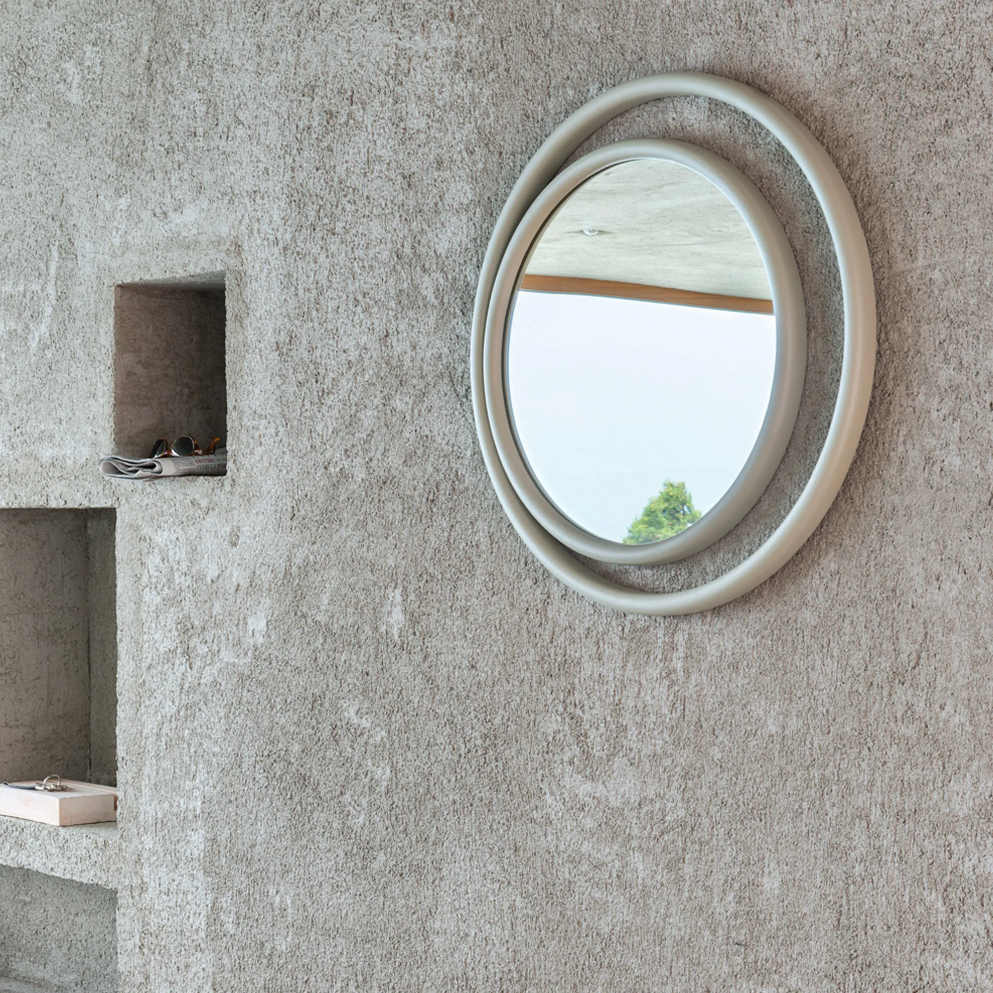 Eyeshine Mirrors Black Oval