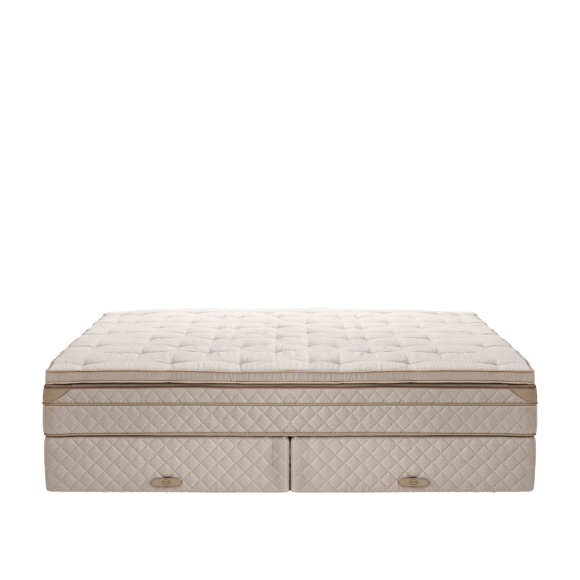 DUX - Dux 80 resårbotten/ Dux 80 resårmadrass medium/ Top Pad Bäddmadrass 200x200 cm/ Utan sängben - Sängar - Beige | Möbler - Sängar Och Tillbehör - Sängar | Möbelexperten