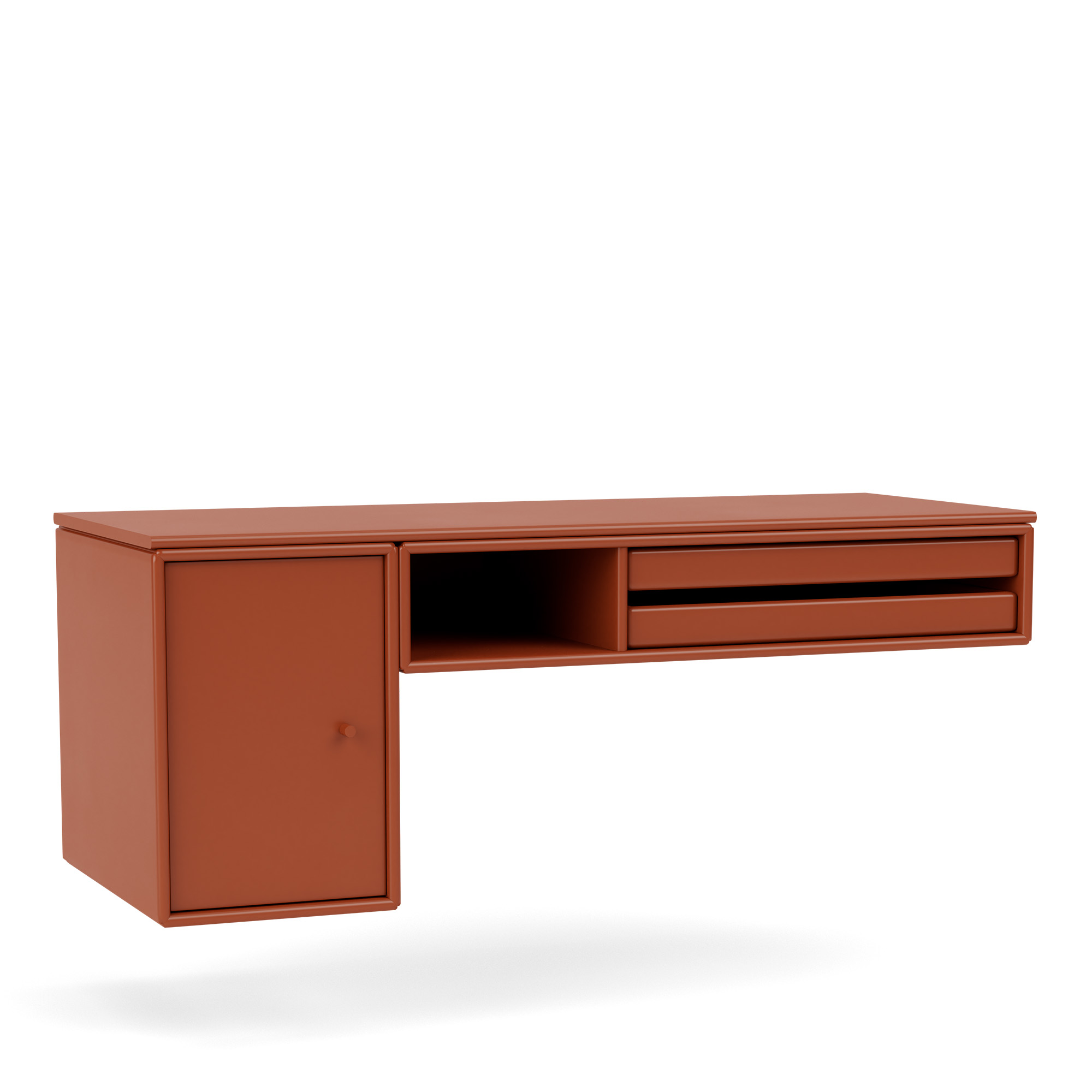 montana - bureau work desk 162-hokkaido 04 suspension rails - skrivbord - peter j. lassen - röd - trä