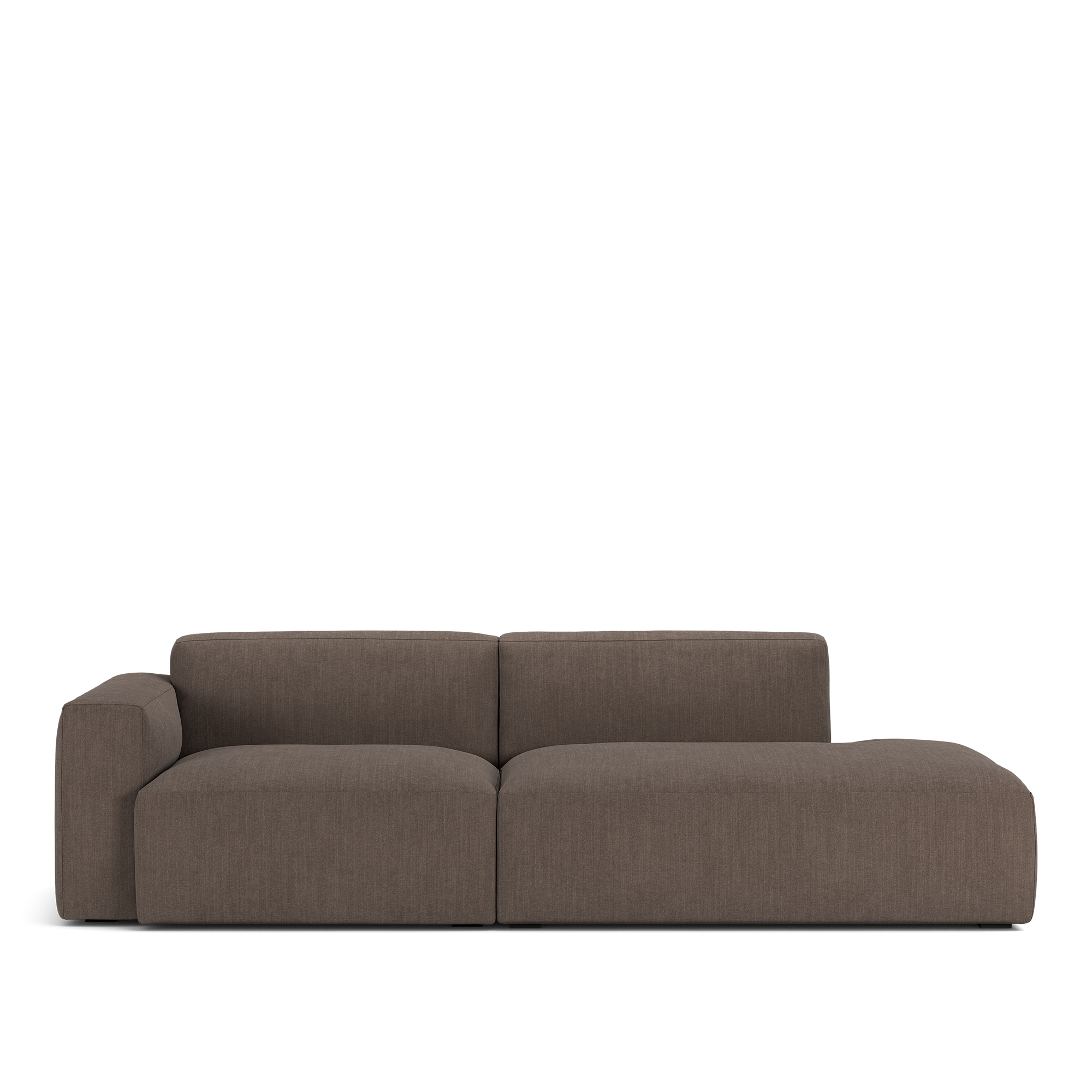 NOGA - Brick 2-Seater Open End Right Shadow Dark Brown Removable Upholstery - Soffor - Brun