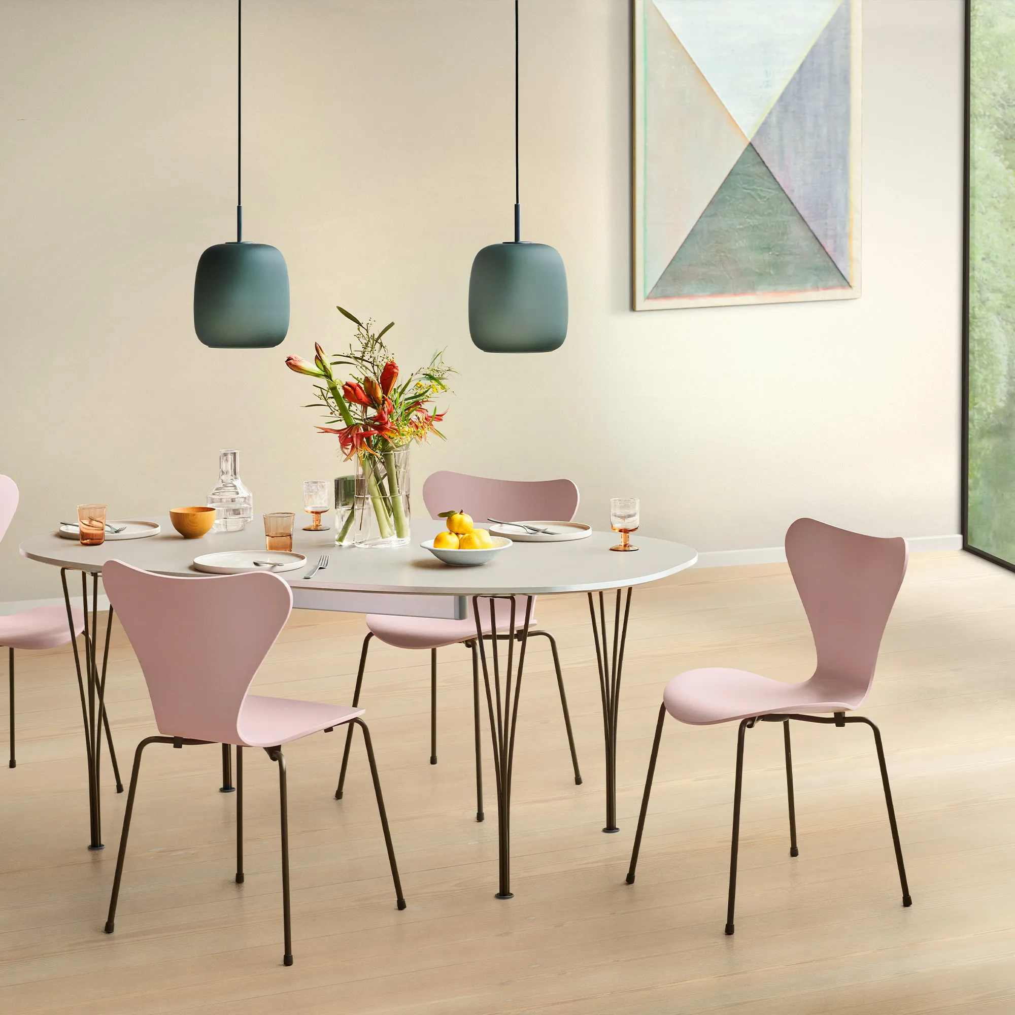 B620 Superellips utdragbart matbord 170–270 x 100 cm Chrome