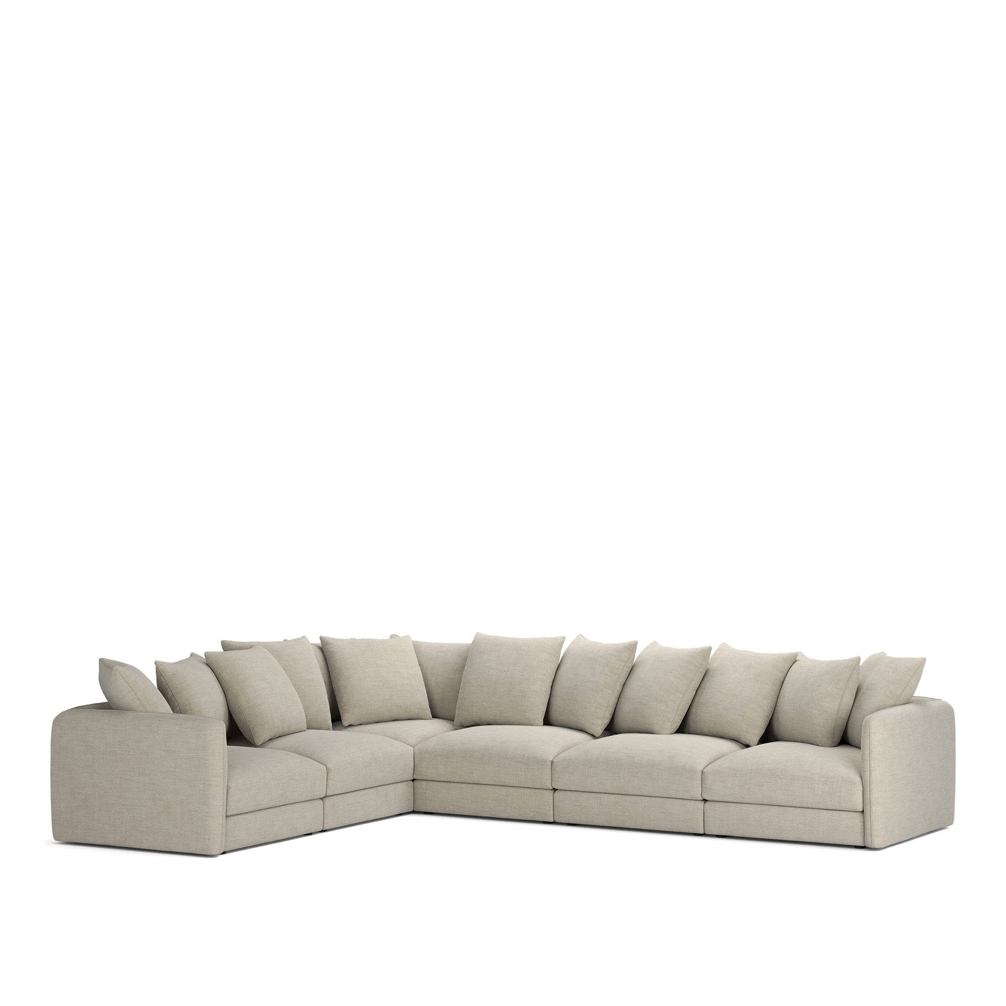 NOGA - Pavarotti 6-Seater Corner, Fixed Cover, Cushion Variant 01, Sienna 102 - Soffor - Gr&aring;