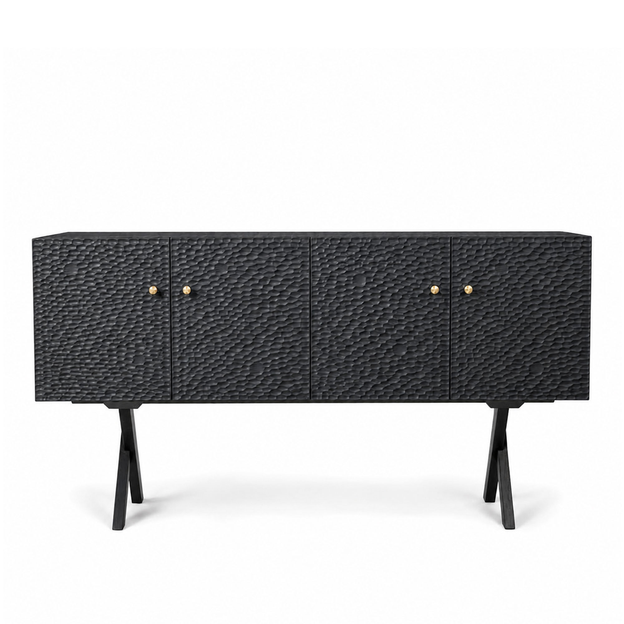 Zanat - Touch sideboard 172 cm massivt tr&auml;/svartbetsad l&ouml;nn - Sk&auml;nkar och sideboards - Studioilse - Svart - Tr&auml;