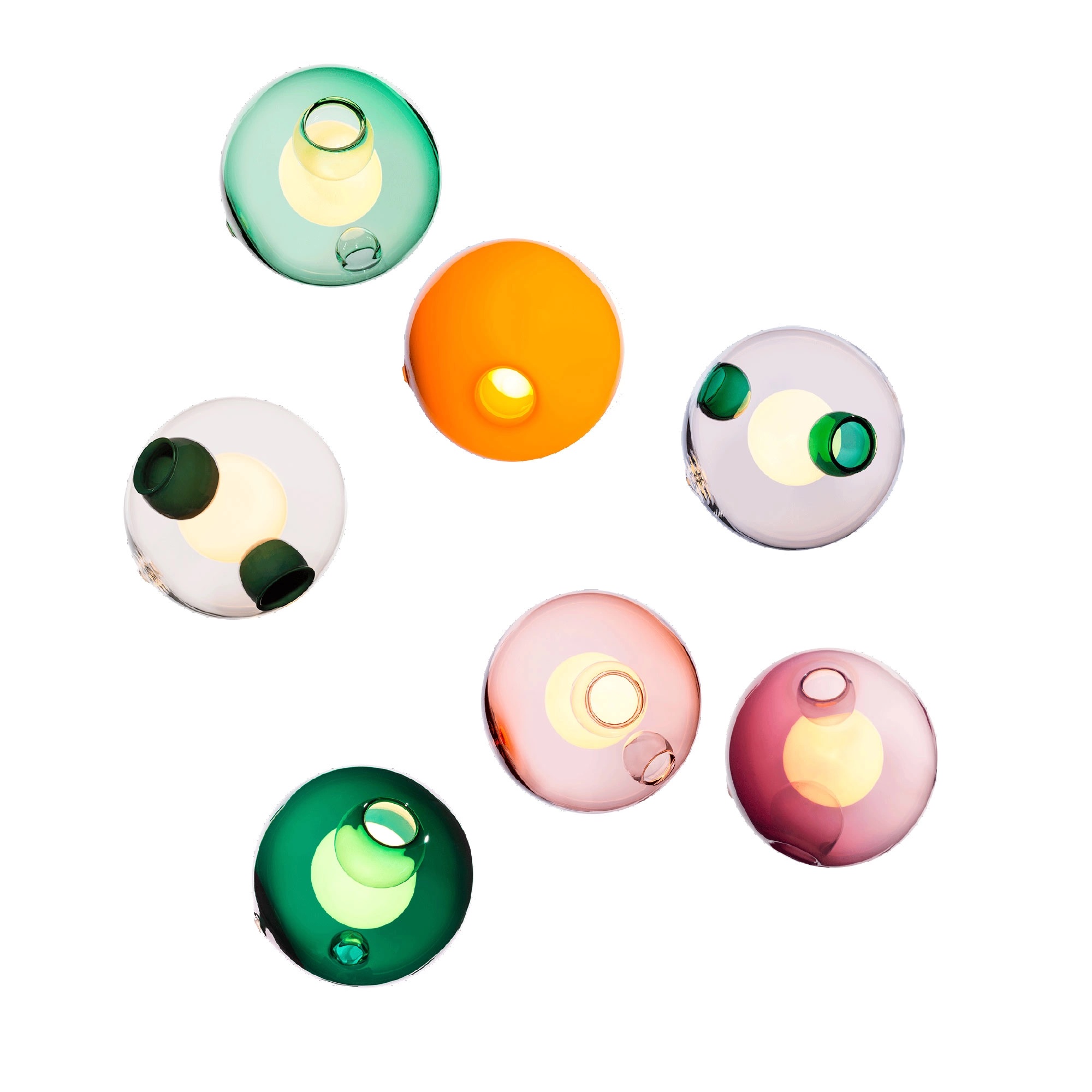 Bocci - 28.7 Random, Multi - 02 Xenon - Pendellampor - Omer Arbel - Flerfärgad