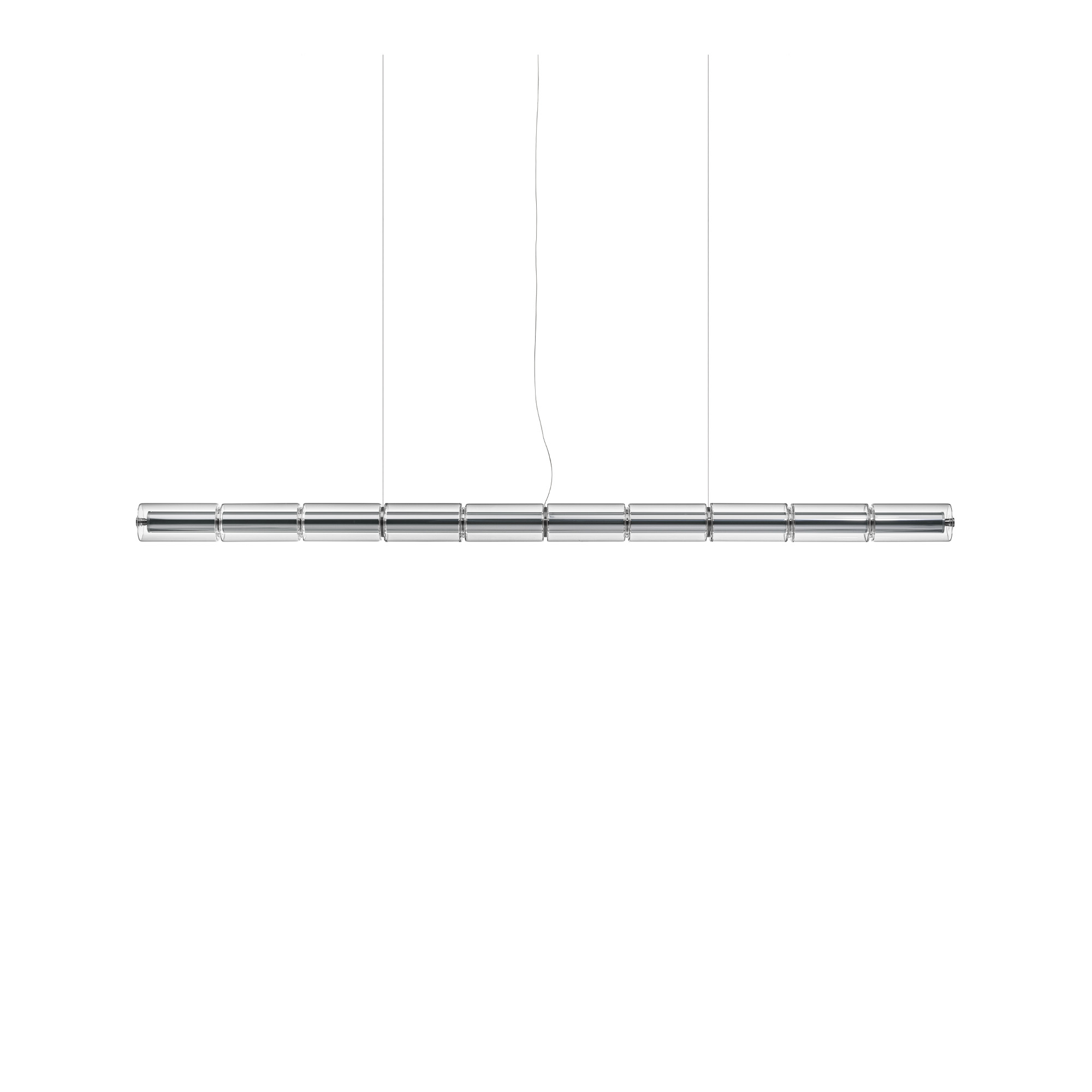 Flos - Suspension Luce Cilindrica S2 Glass - Pendellampor - Ronan Bouroullec - Transparent | Belysning - Taklampor - Pendellampor | Möbelexperten