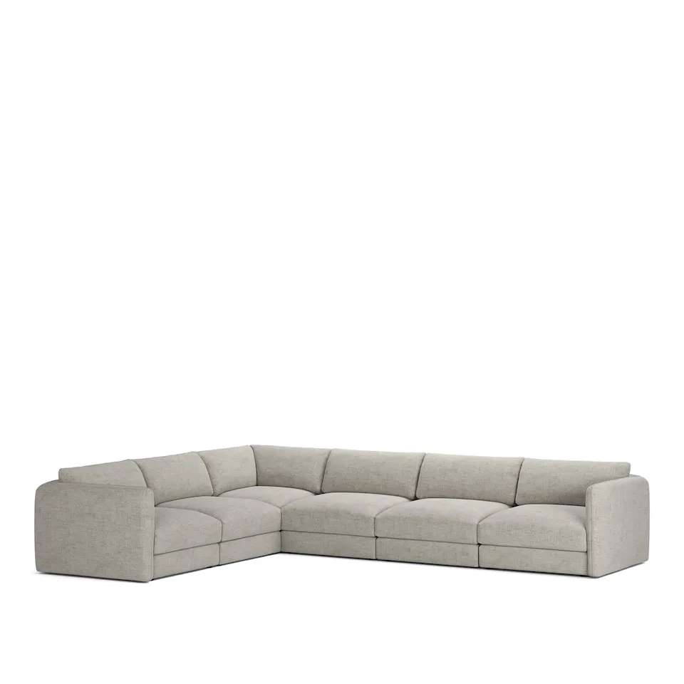 Pavarotti 6-Seater Corner, Fixed Cover, Cushion Variant 03, Sienna 103