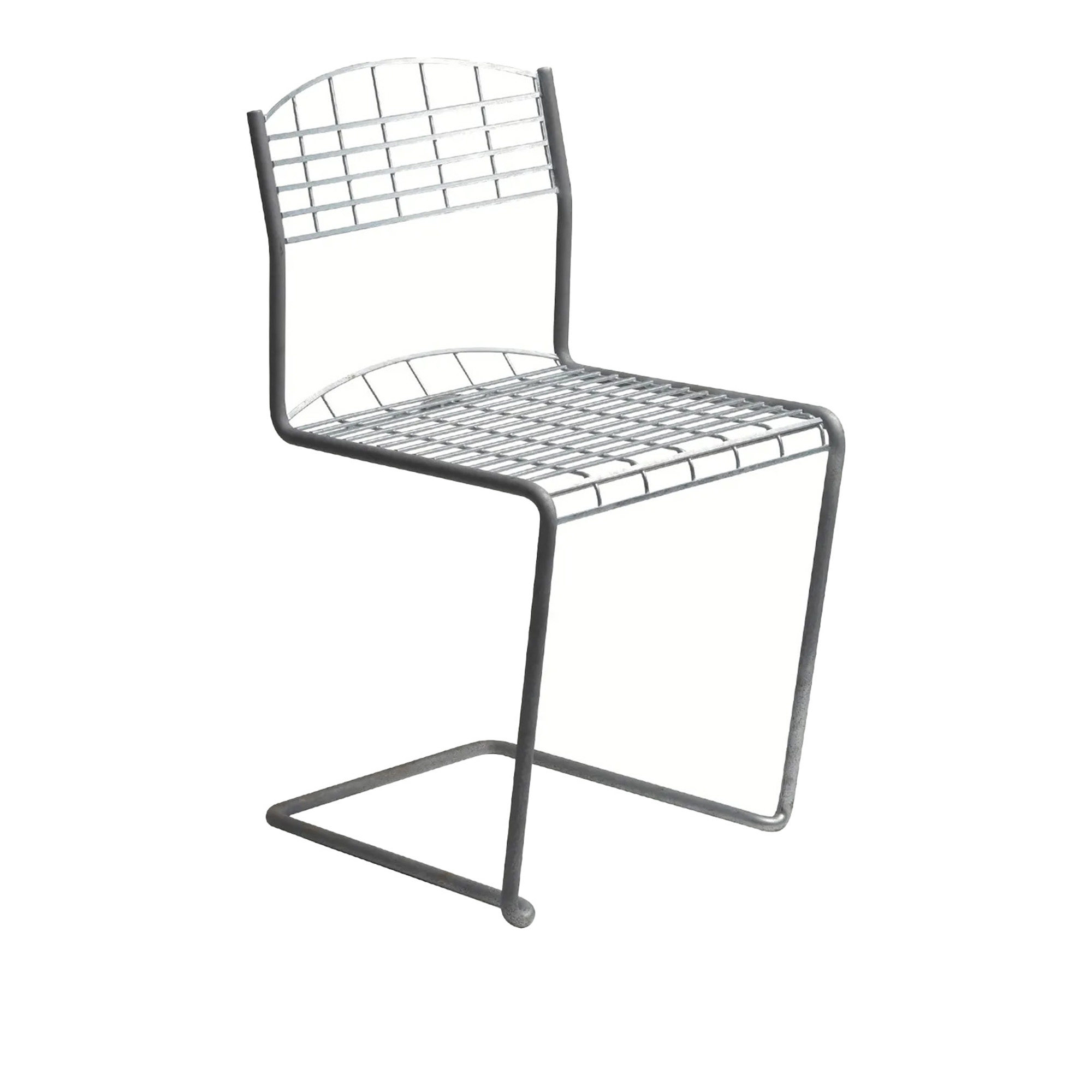 Grythyttan Stålmöbler - High Tech Chair Hot Galvanized Steel - Matstolar utomhus - Nils Strinning - Silver - Metall | Utemöbler - Utestolar - Matstolar Utomhus | Möbelexperten