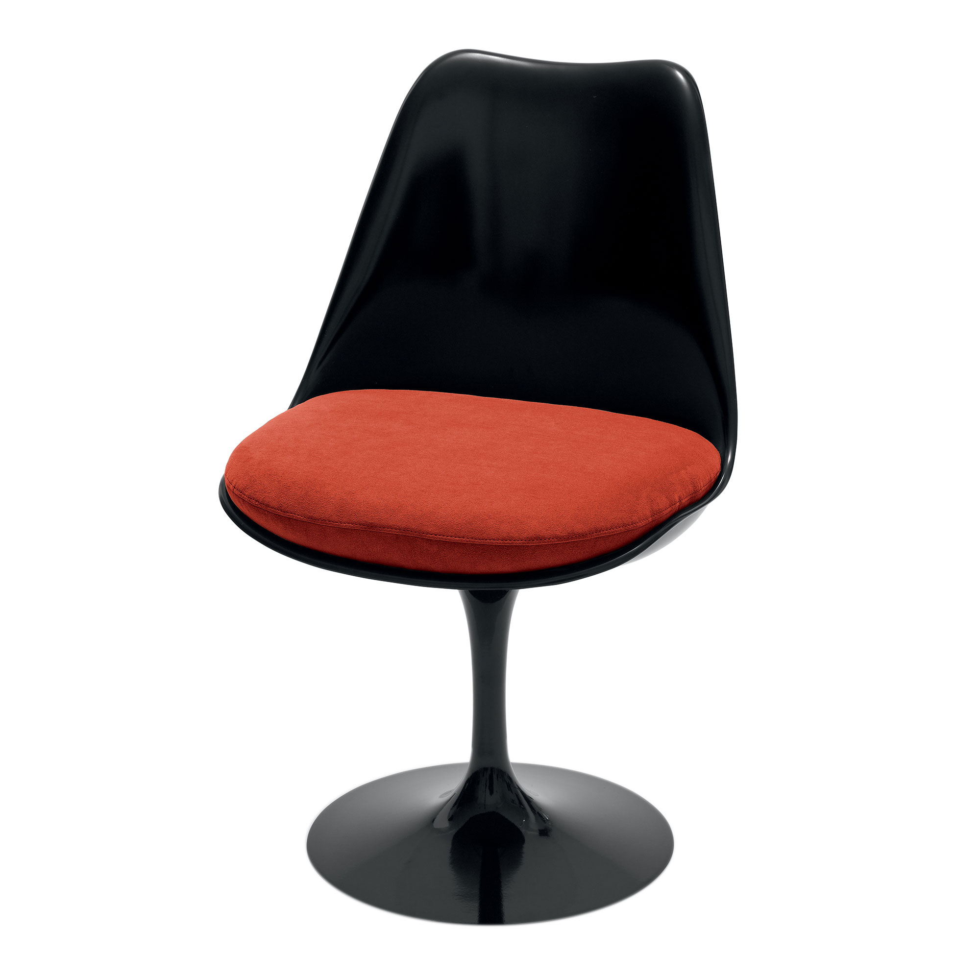Knoll - Saarinen Tulip Chair, Svart bas  skal, Tyg - Kategori C - Hopsack - K12068 - Matstolar - Eero Saarinen - Svart - Metall/Textilmaterial/Syntetiskt/Skum