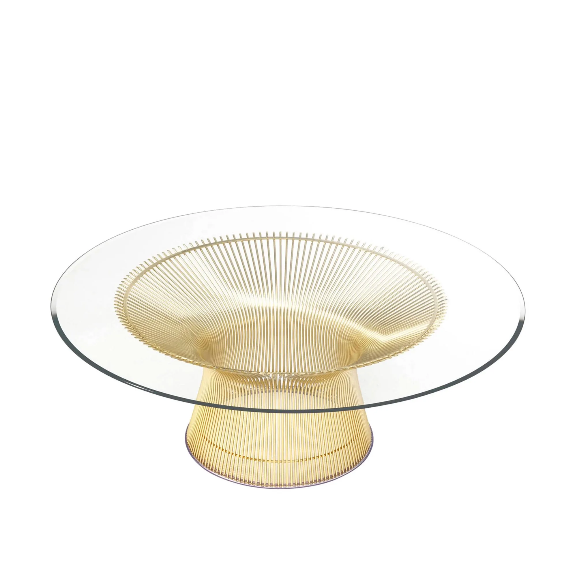 Platner soffbord Ø 92 cm 18K Guld