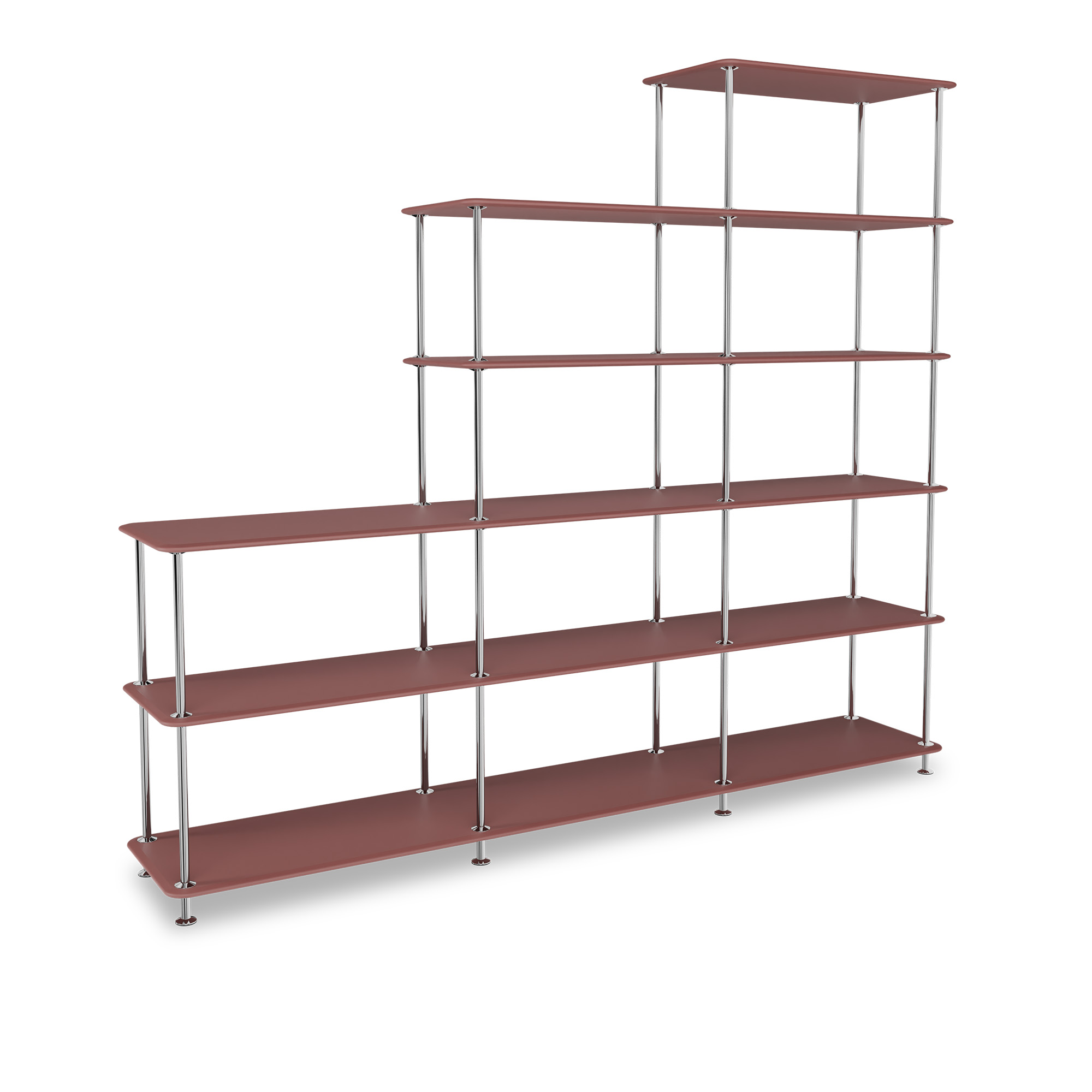 montana - montana free 542000 231-masalastructure 44c-chrome - hyllor & hyllsystem - jakob wagner - röd - metall/trä