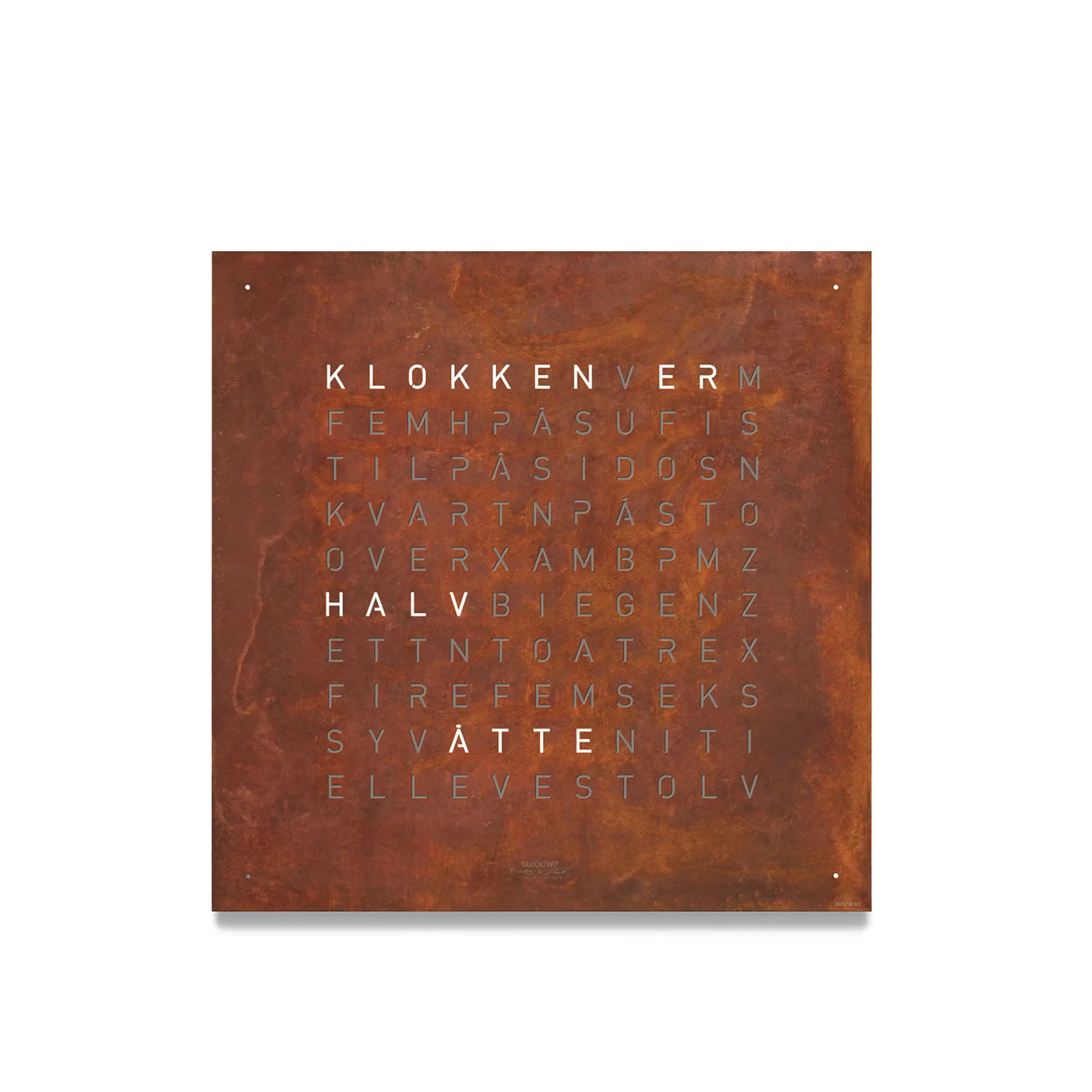 Qlocktwo Earth 45 Creator's Edition - Rust