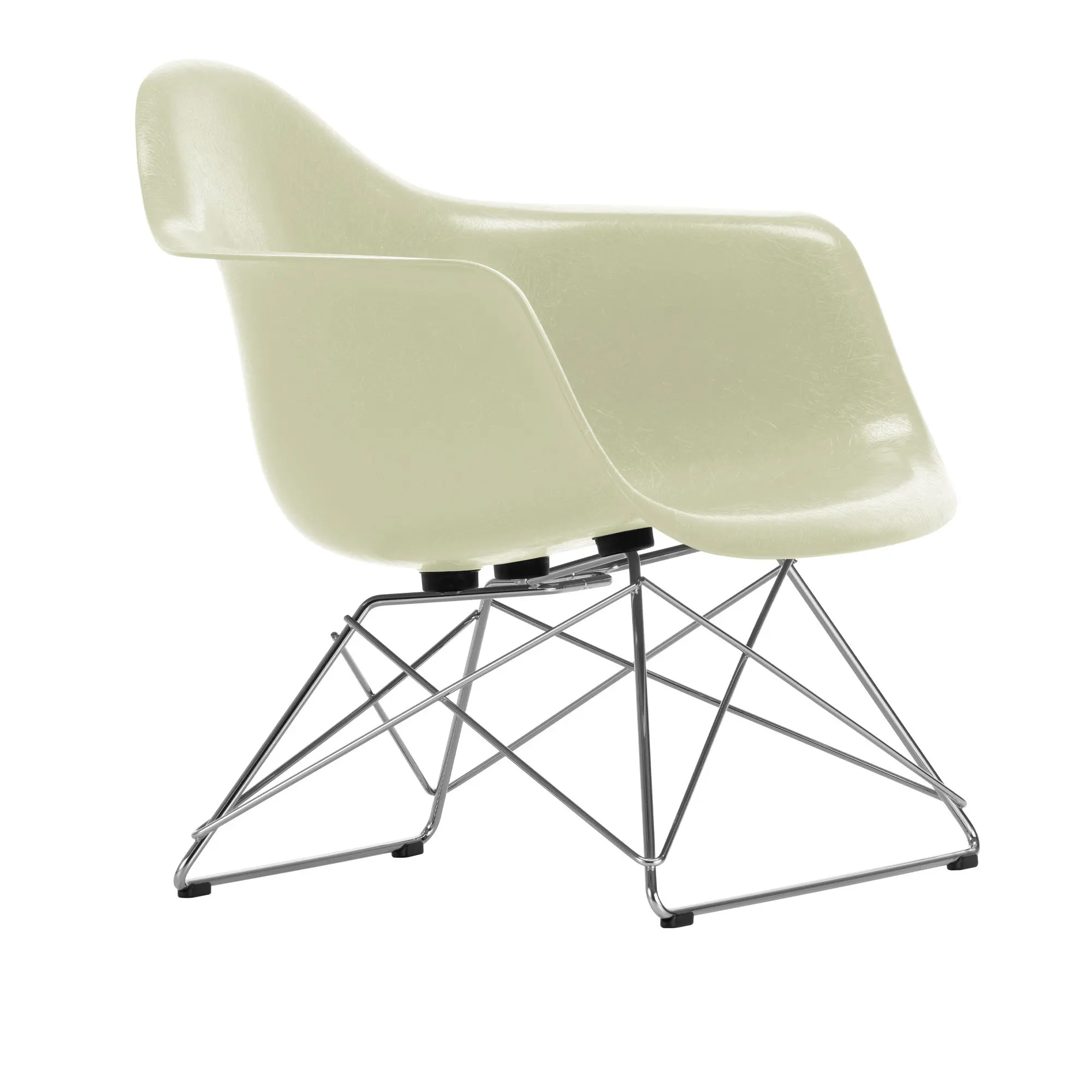 Eames Fiberglass Armchair LAR fåtölj Chrome