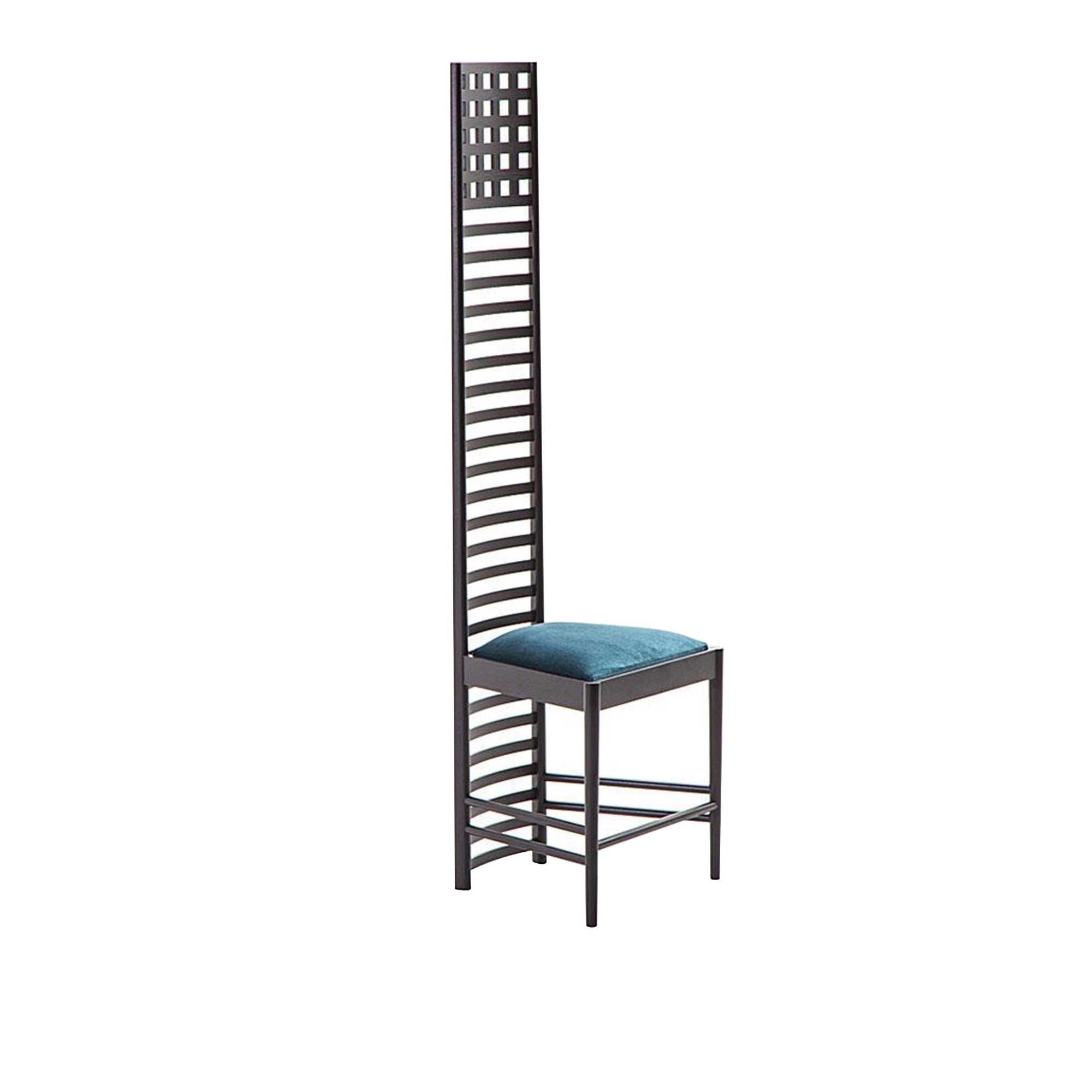 Cassina - 292 Hill House 1 Chair, Oil-Green Velvet, Ashwood Frame Stained In Black - Spisestoler - Charles Rennie Mackintosh - Grønn,Svart - Tre/Tekstilmateriale