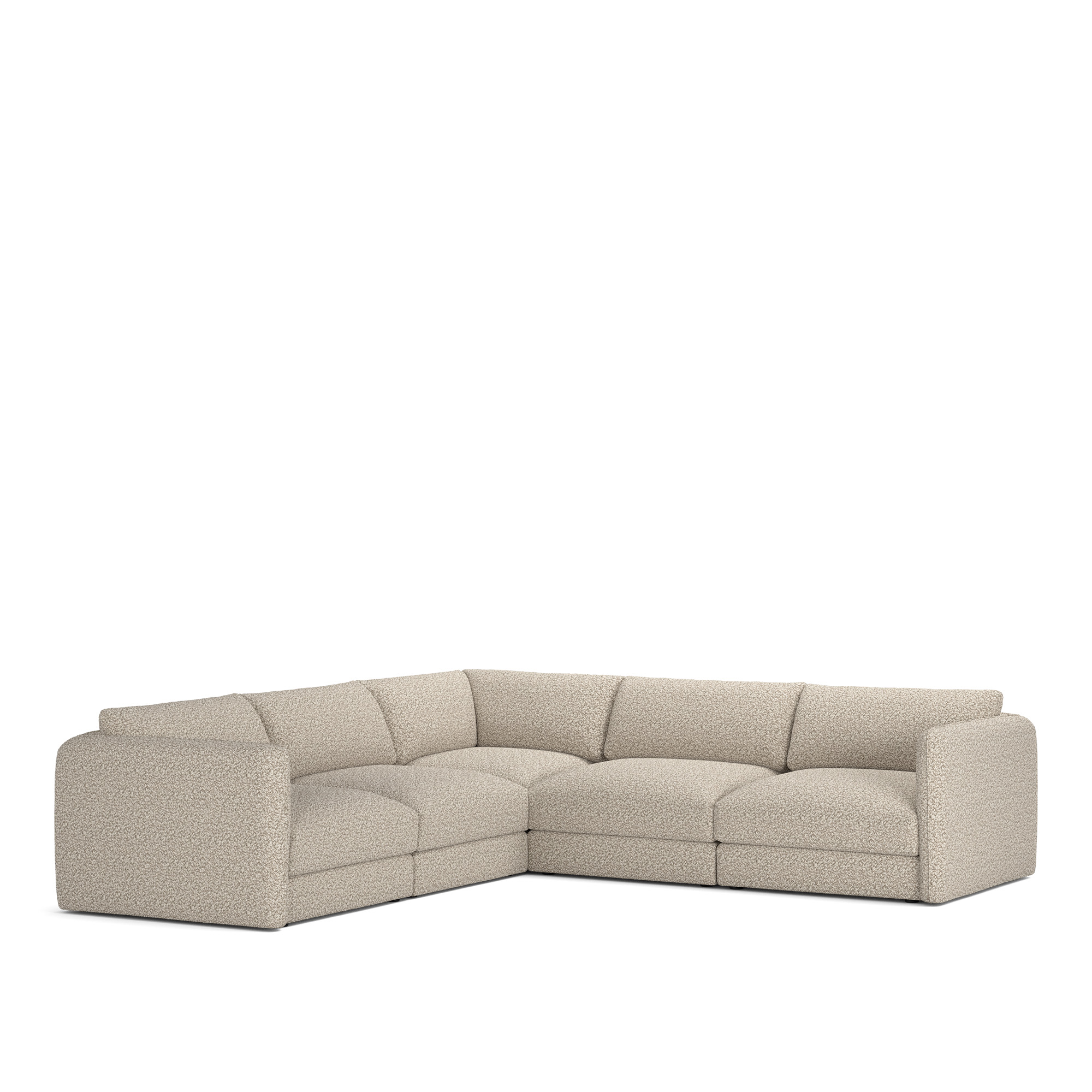 NOGA - Pavarotti 5-Seater Corner, Removable Cover, Cushion Variant 03, Vellus 03 - Soffor - Beige