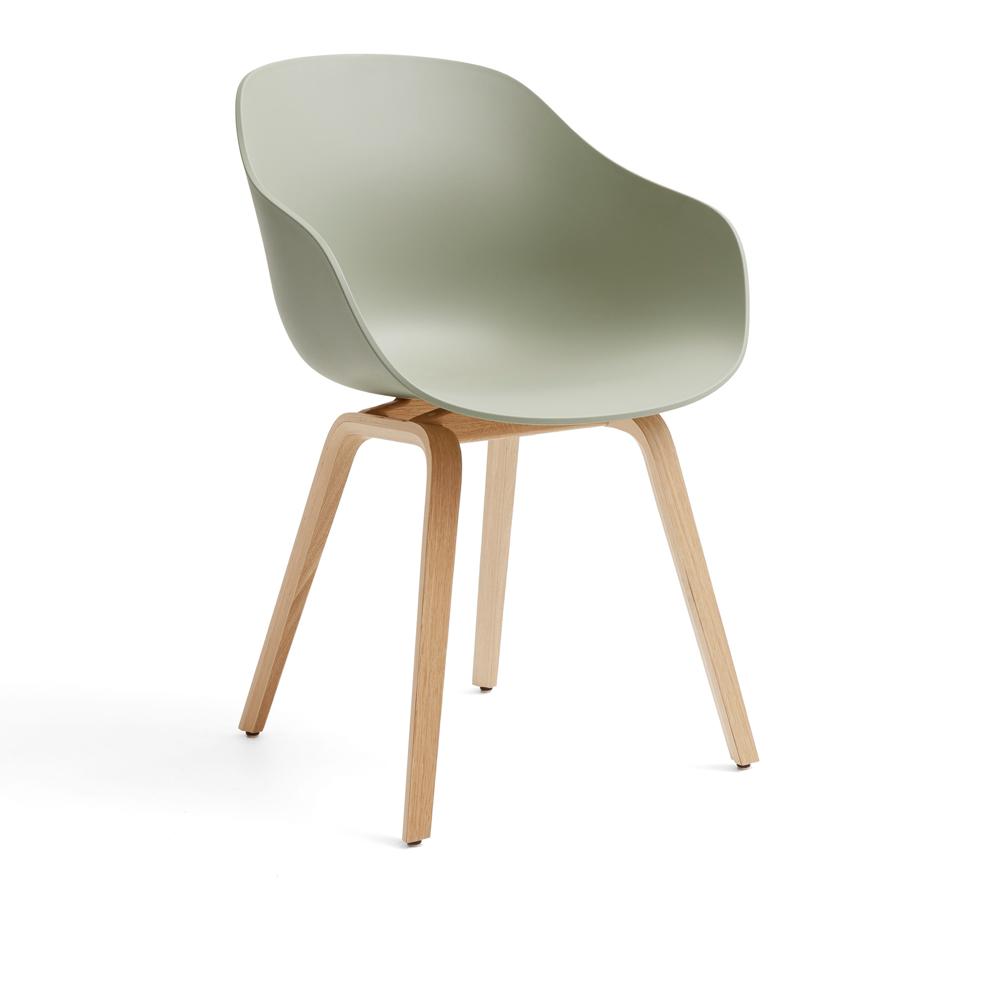 HAY - AAC222 Chair WB Lacq Oak Base Pastel Green 2.0 Shell - Spisestoler - Hee Welling - Grønn - Tre/Plast