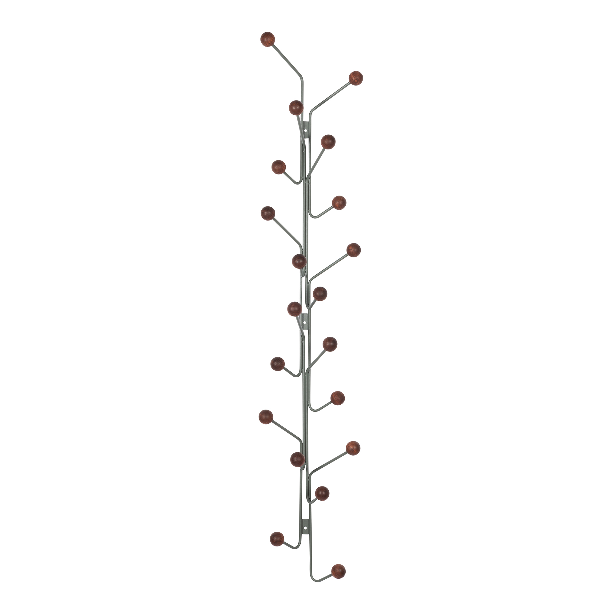 Maze Interior - Bill Vertical Green / Walnut Stained Ash - Klädhängare - Louise Hederström - Grön | Inredning - Förvaring Och Beslag - Klädhängare | Möbelexperten