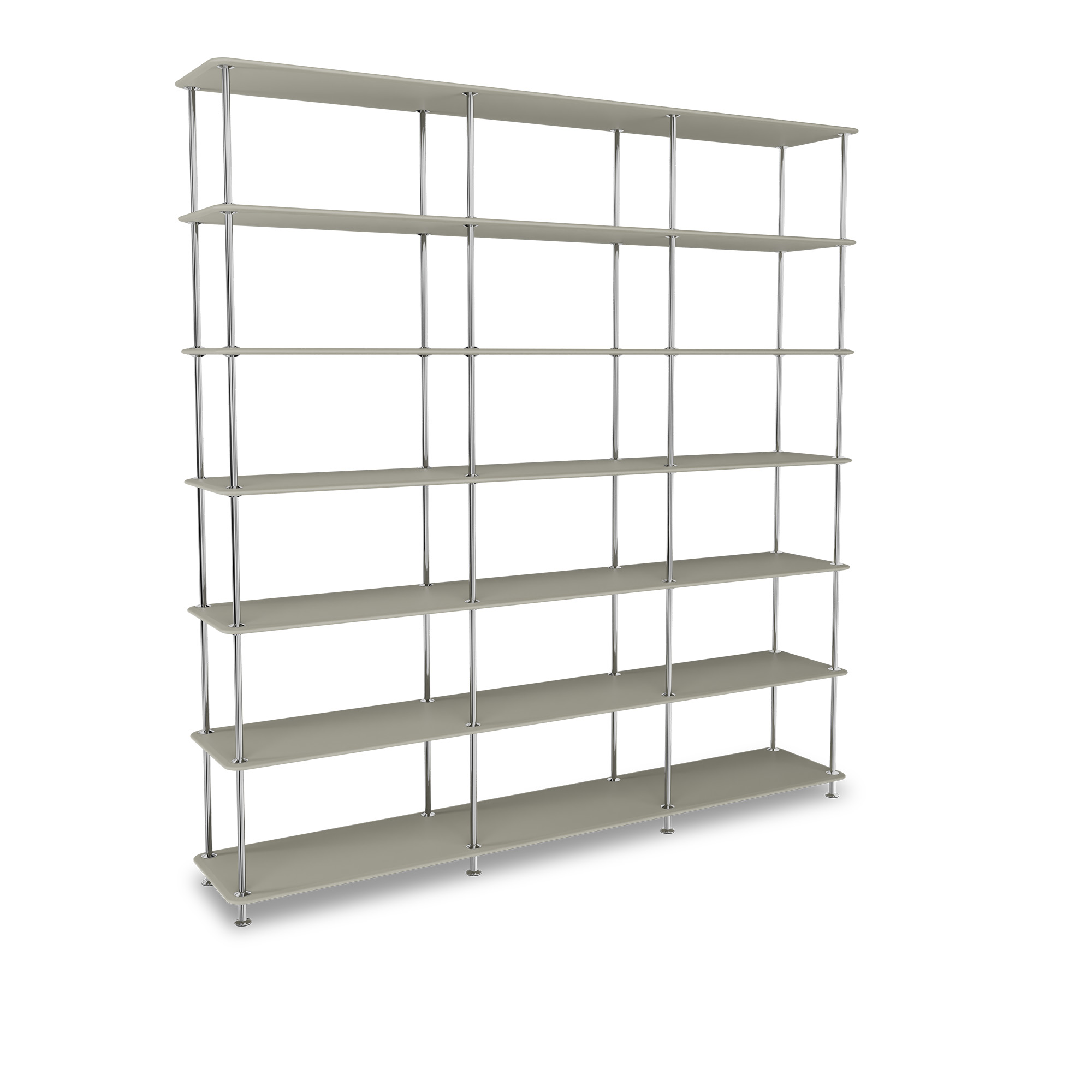 montana - montana free 666000 225-fennelstructure 44c-chrome - hyllor & hyllsystem - jakob wagner - grå - metall/trä
