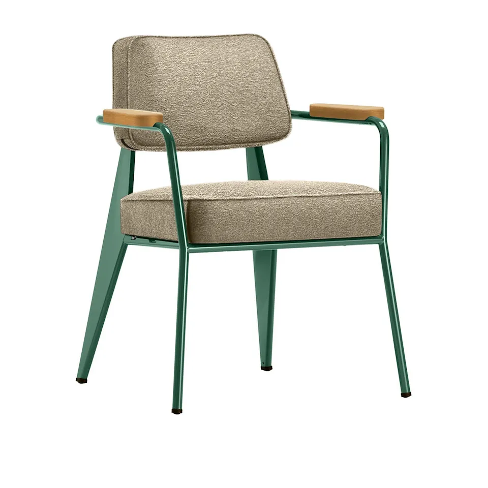 Fauteuil Direction karmstol Prouvé Blé Vert