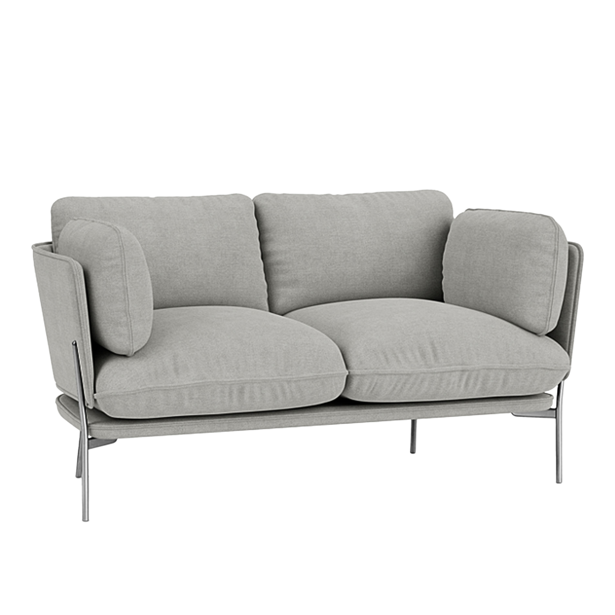 &Tradition - Cloud LN2 - Chrome - Fabric cat.2 - Fiord 151 - Soffor - Luca Nichetto