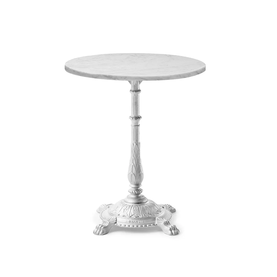Classic Cafébord Vit Carrara Marmor