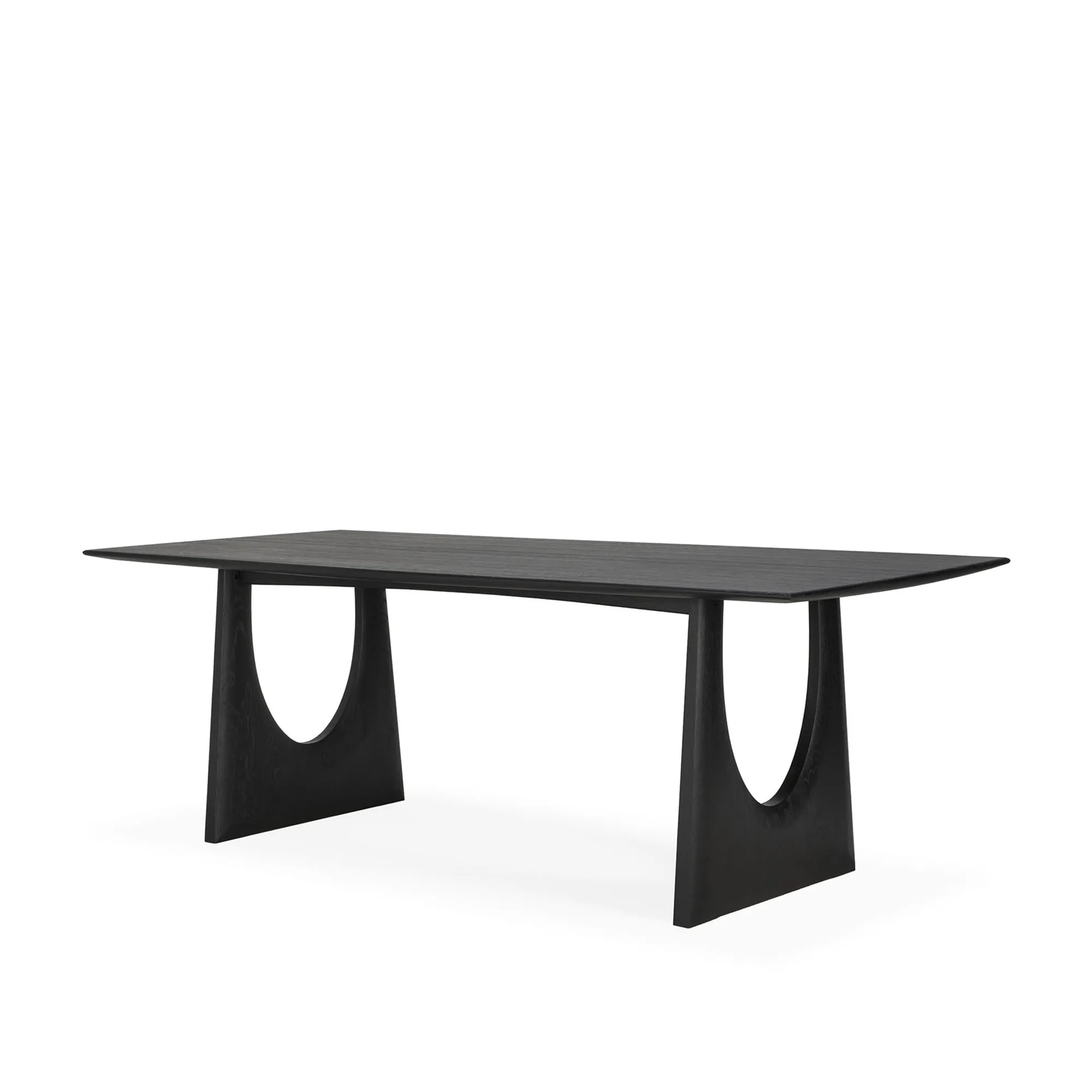 Geometric Dining Table Black Oak