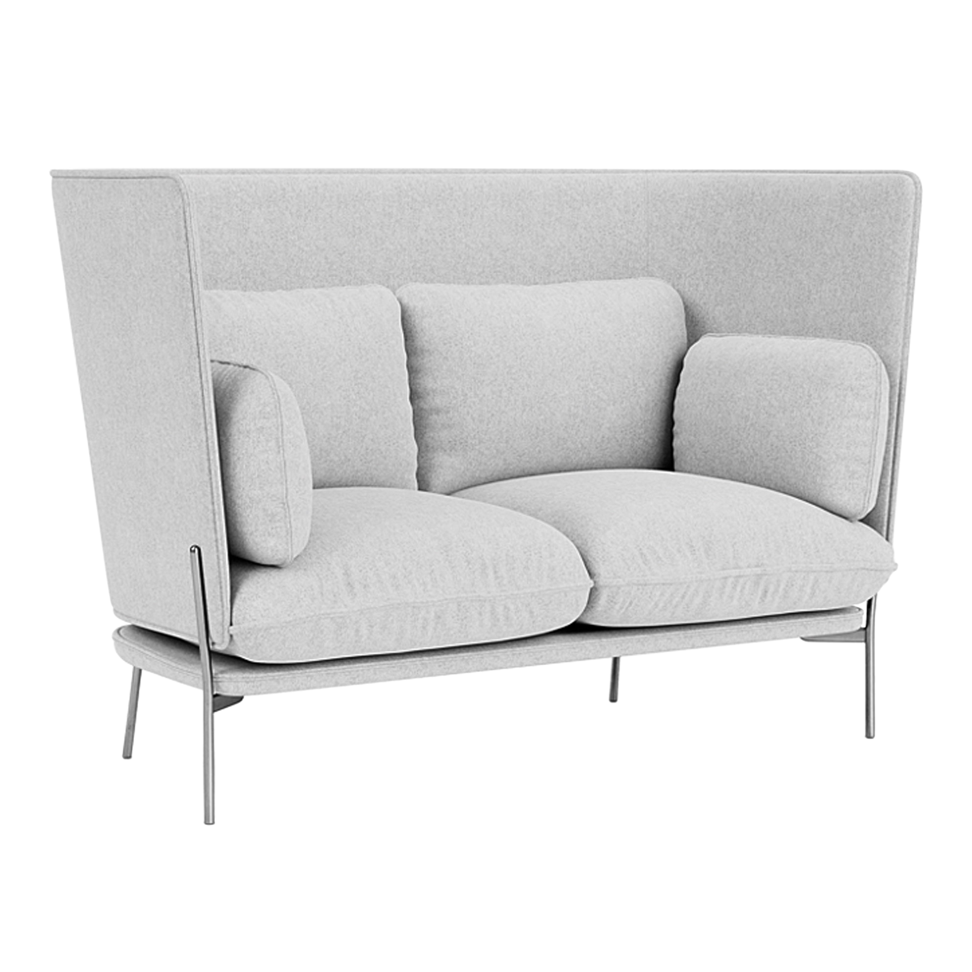 &Tradition - Cloud LN6 - Chrome - Fabric cat.2 - Hallingdal 65 116 - Soffor - Luca Nichetto