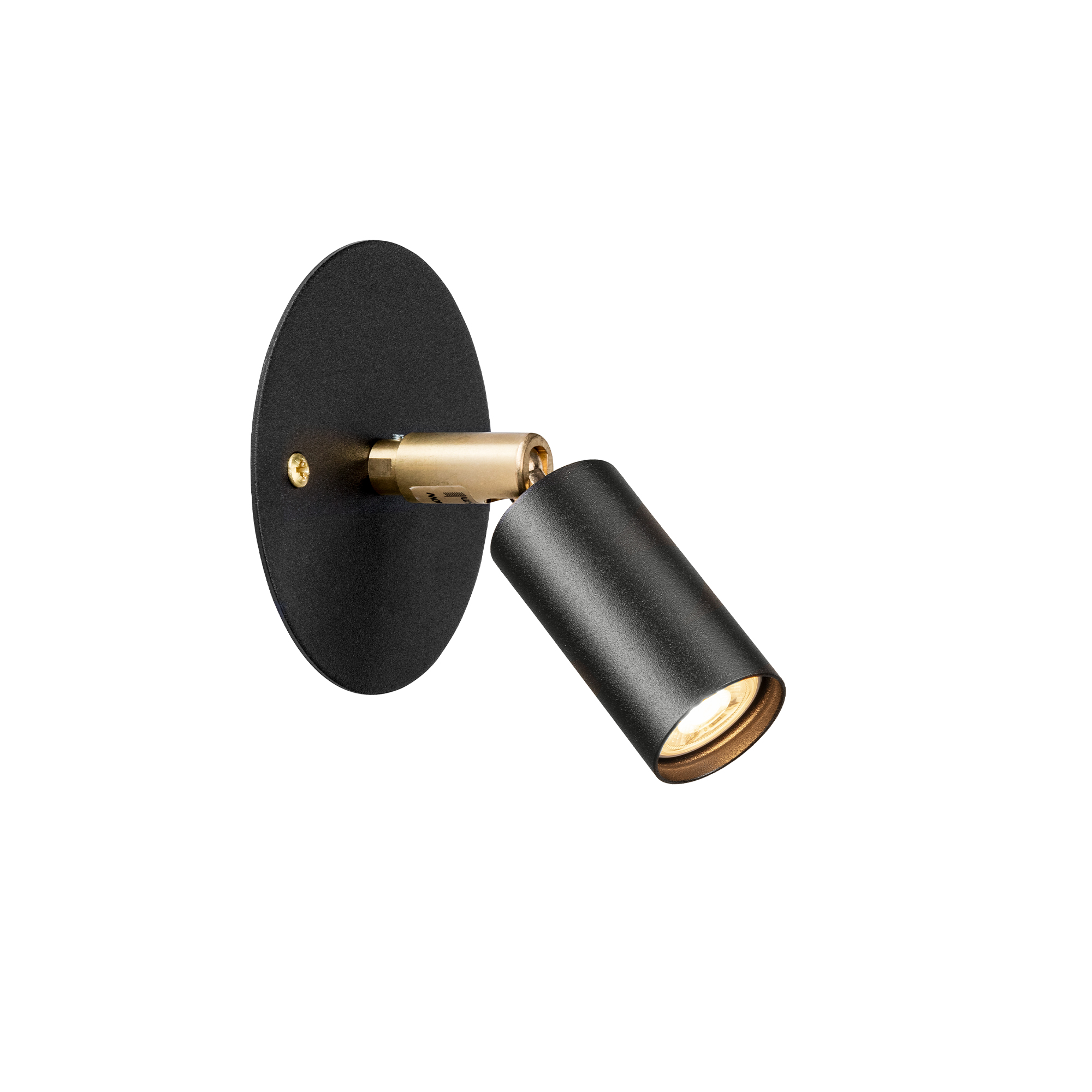 Örsjö Belysning - Starlight 1 spotlight fixed wall plate – Black textured lacquer RAL 9005 - Spotlights - Jonas Bohlin - Svart | Belysning - Taklampor - Spotlights | Möbelexperten