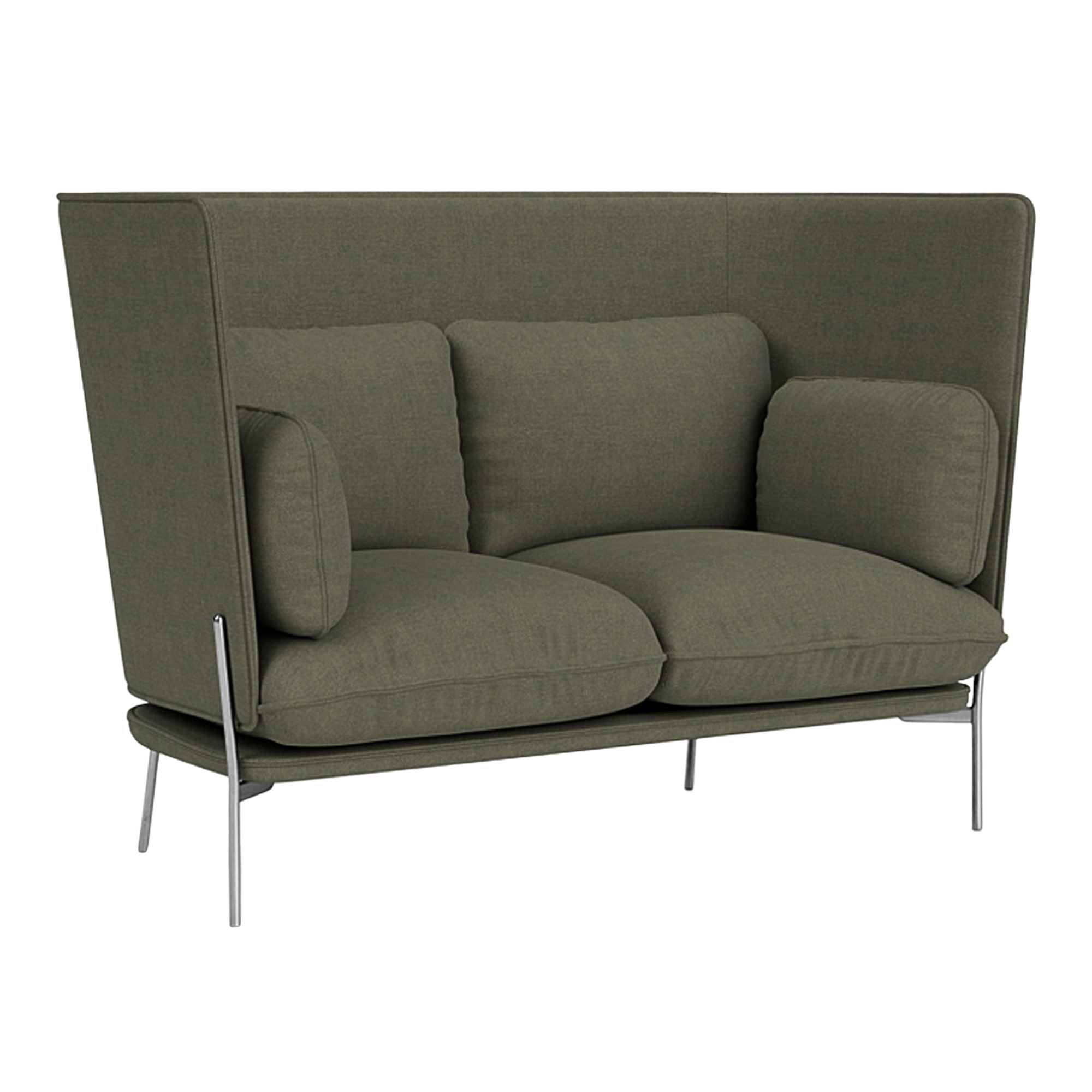 &Tradition - Cloud LN6 - Chrome - Fabric cat.2 - Fiord 961 - Soffor - Luca Nichetto