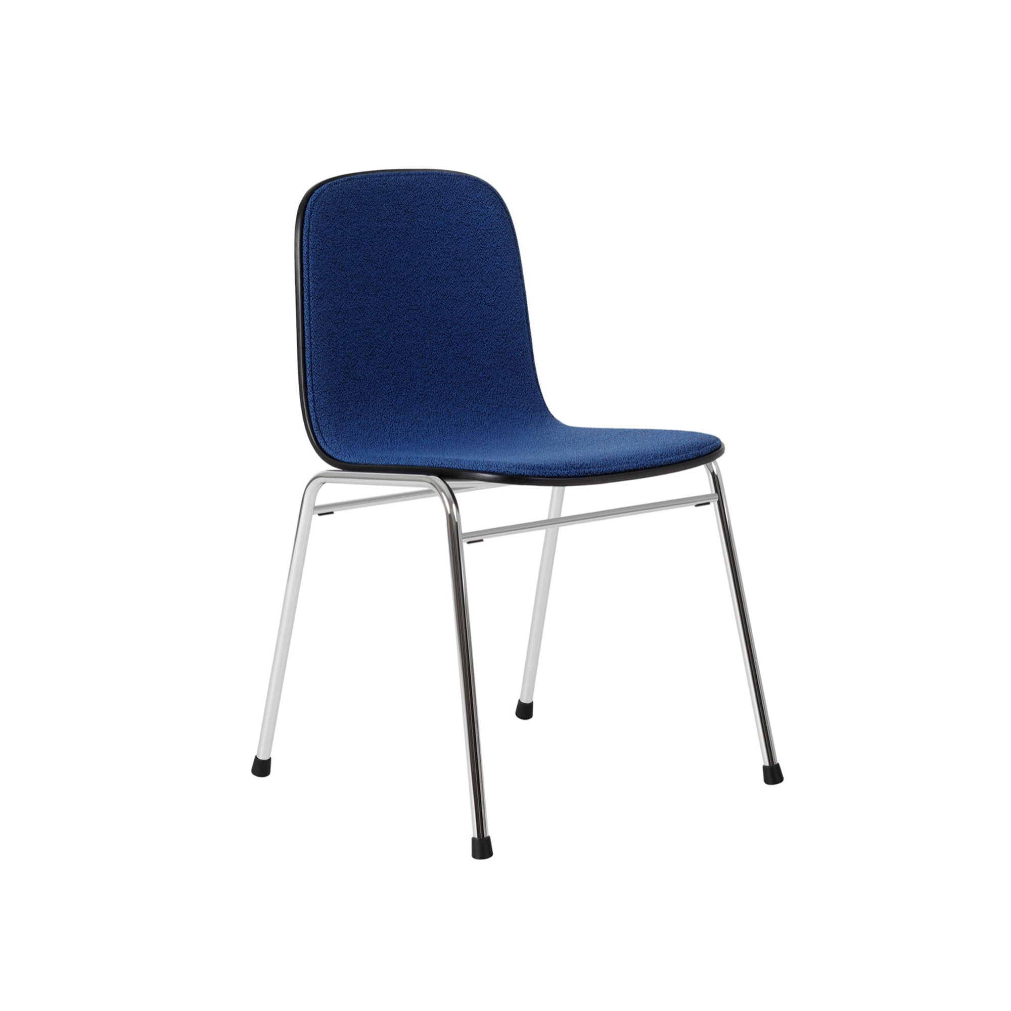 HEM - Touchwood Chair - Cobalt/Chrome - Matstolar - Lars Beller Fjetland - Silver,Blå - Metall/Trä/Syntetiskt/Ull