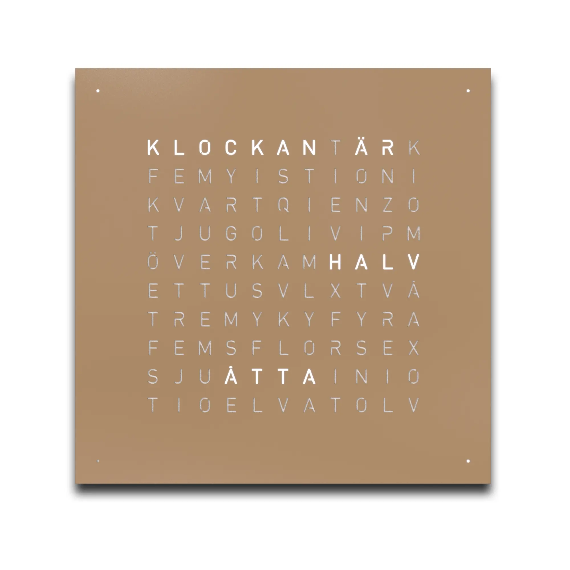 Qlocktwo Earth 45 – Hazelnut