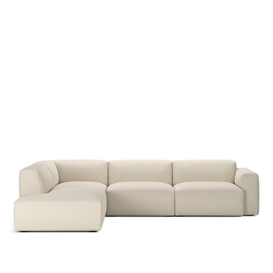 Brick 4-Seater Corner Open End Left Lario 38 Fixed Upholstery