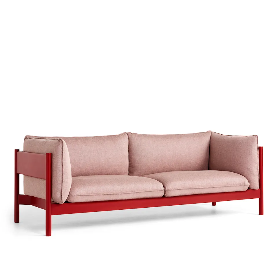 Arbour Eco 3-sitssoffa Wine Red Stained Beech