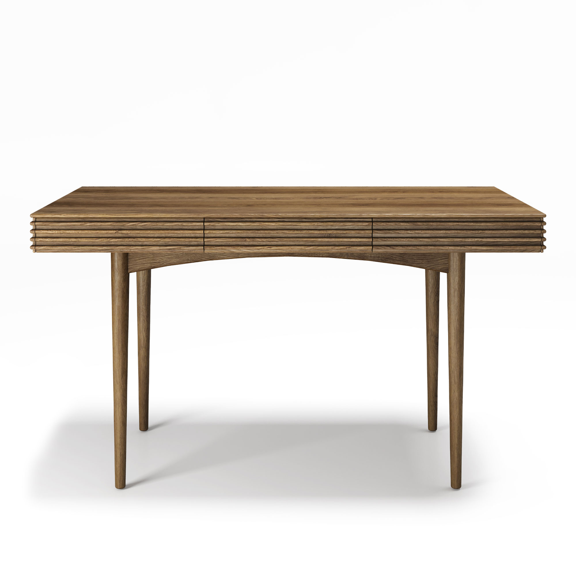 Dk3 - Groove Desk L130 x W65 x H73 cm Smoked oak - oil - Skrivbord - Christian Troels - Brun | Möbler - Bord - Skrivbord | Möbelexperten